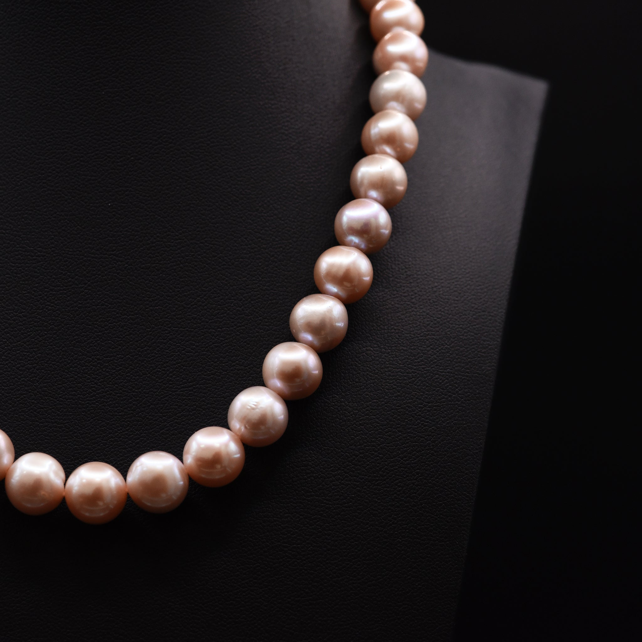 11mm Off Round Pink Loose Pearl String