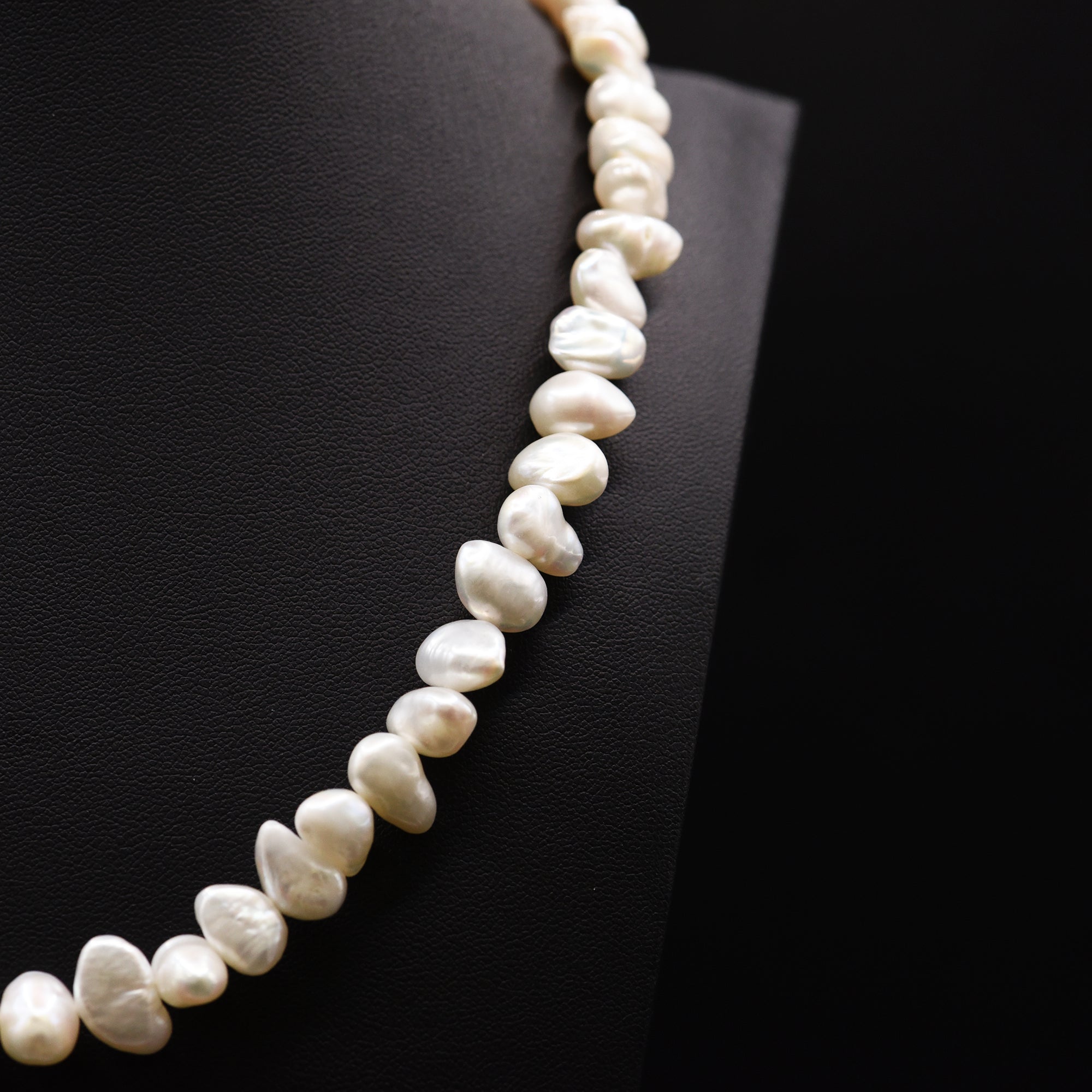 11mm Baroque White Loose Pearl String