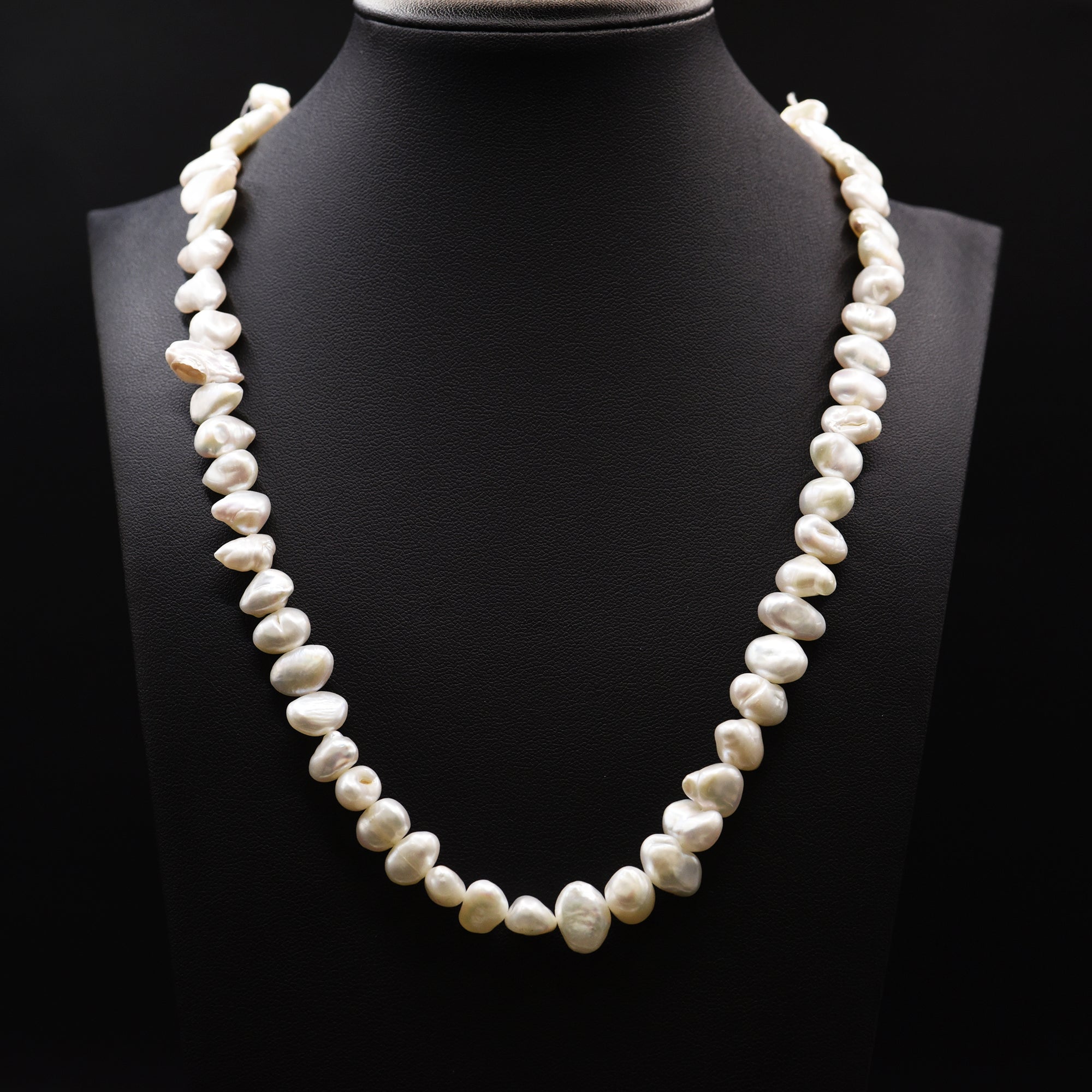 11mm Baroque White Loose Pearl String