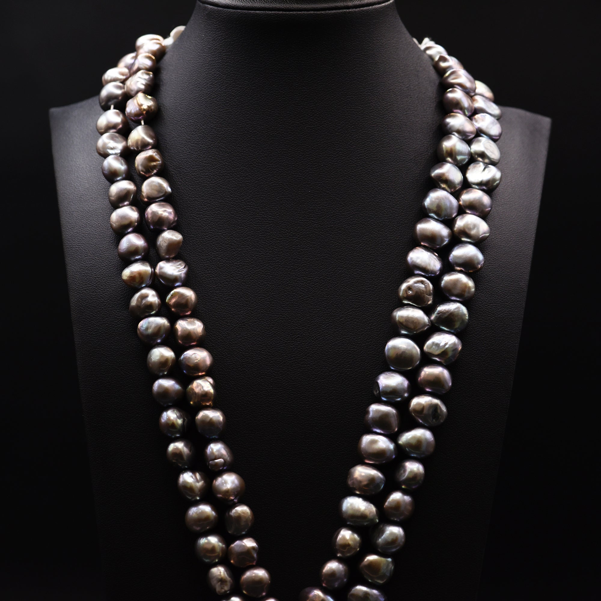 10mm Baroque Grey Loose Pearl String