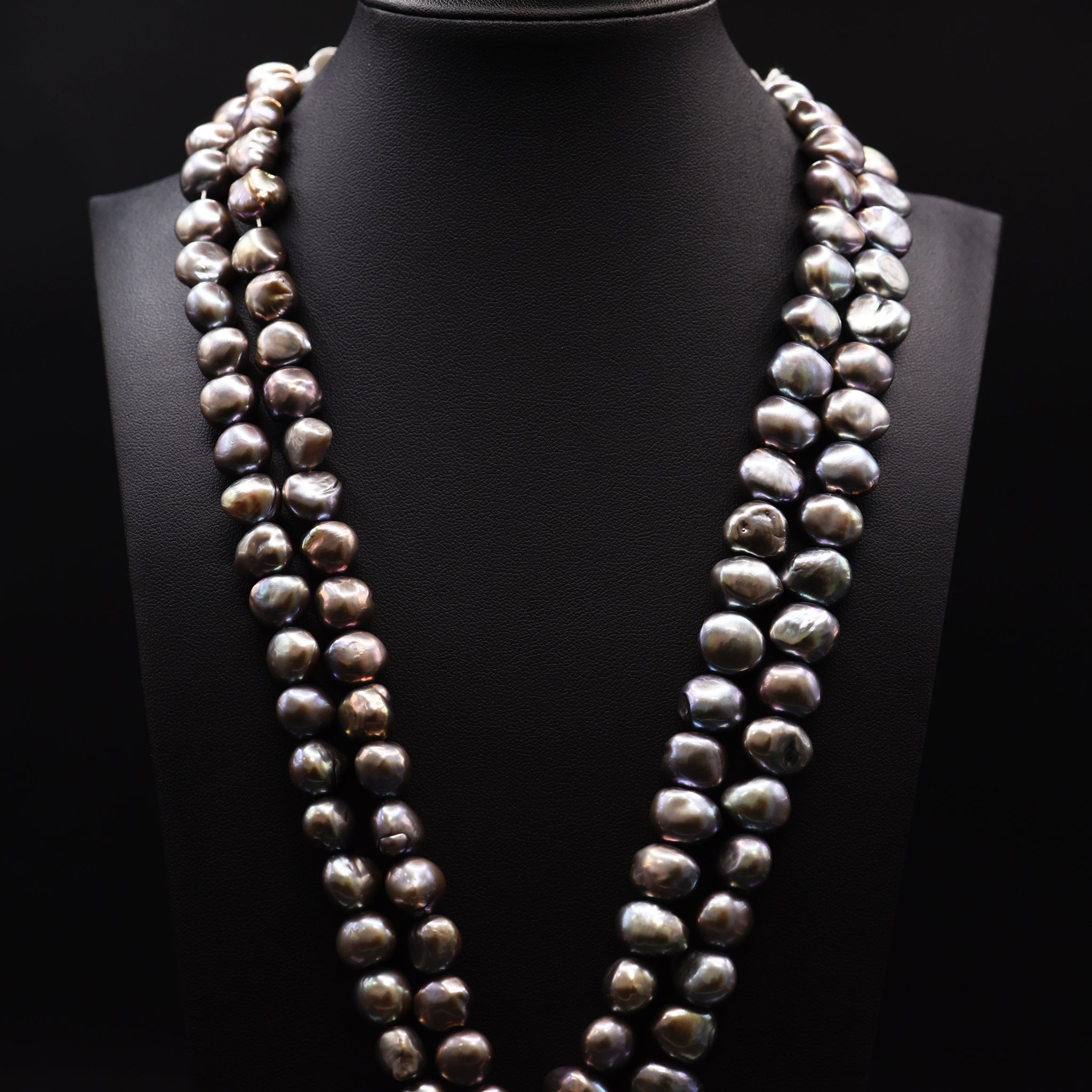 10mm Baroque Grey Loose Pearl String