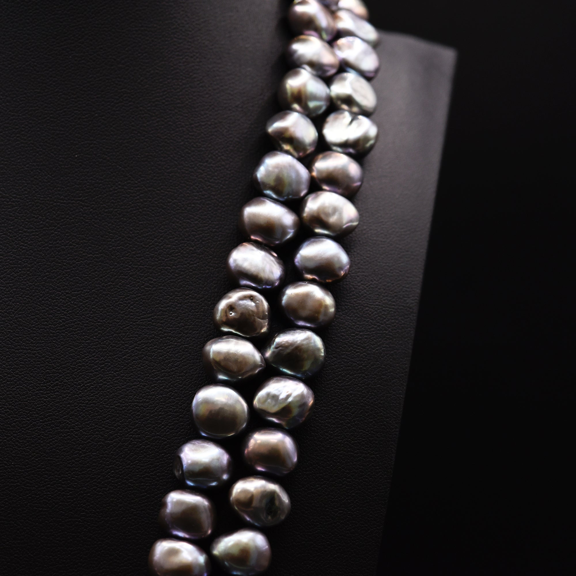 10mm Baroque Grey Loose Pearl String