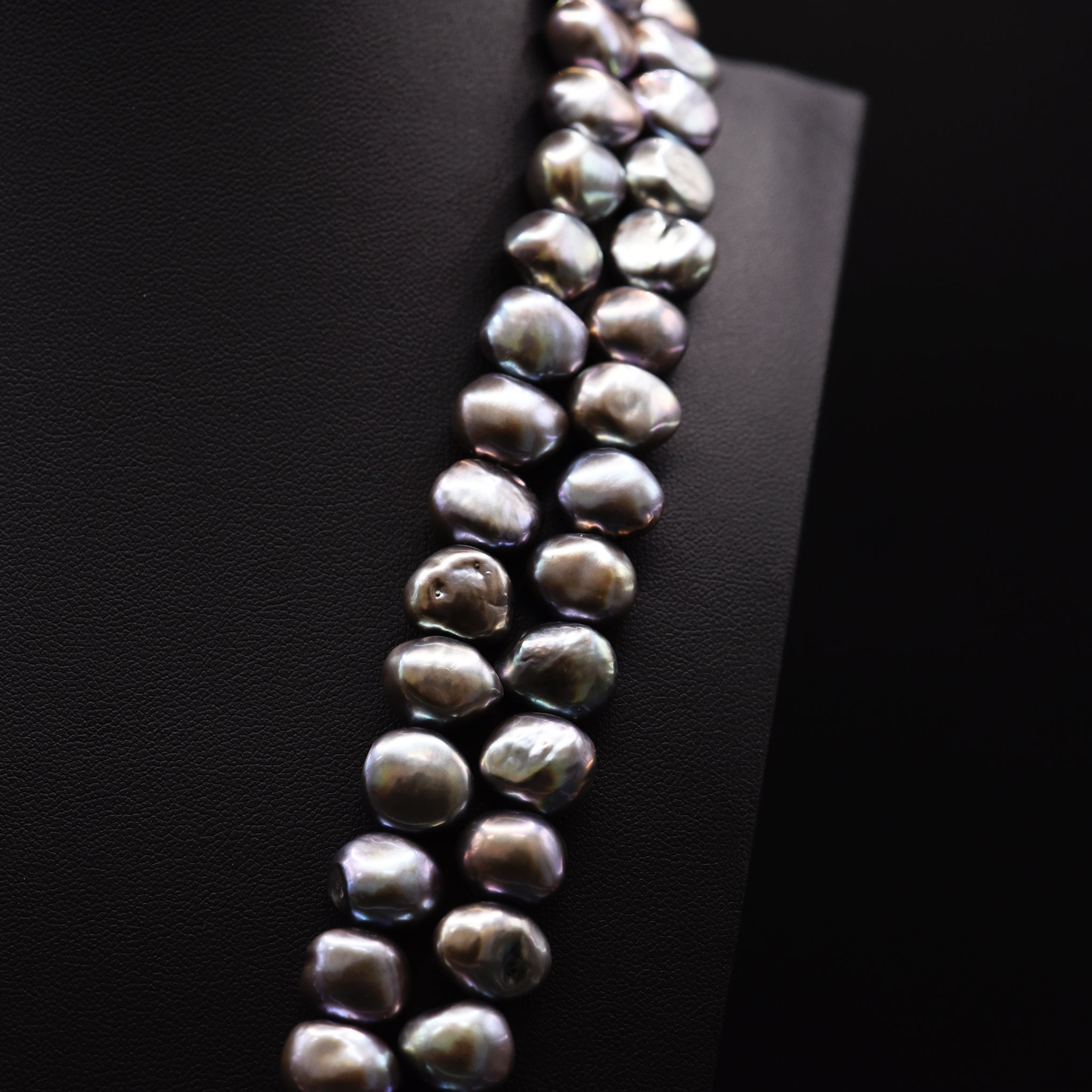 10mm Baroque Grey Loose Pearl String