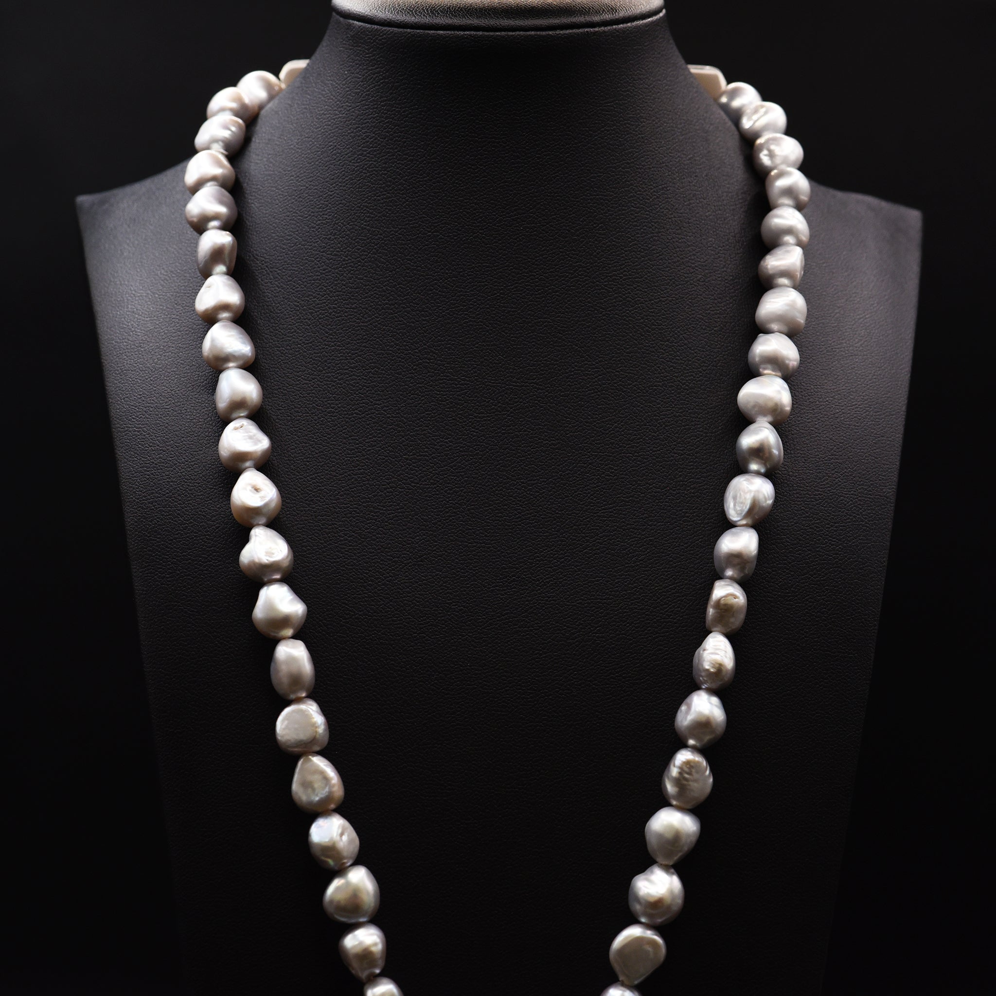 11mm Baroque Grey Loose Pearl String