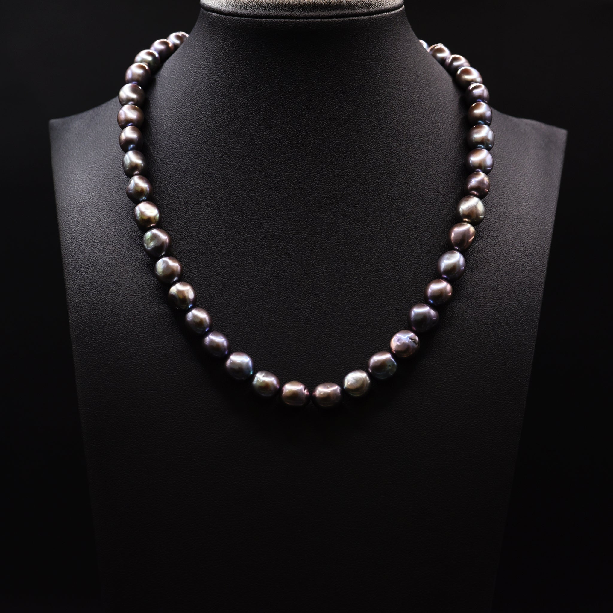9mm Baroque Black Loose Pearl String