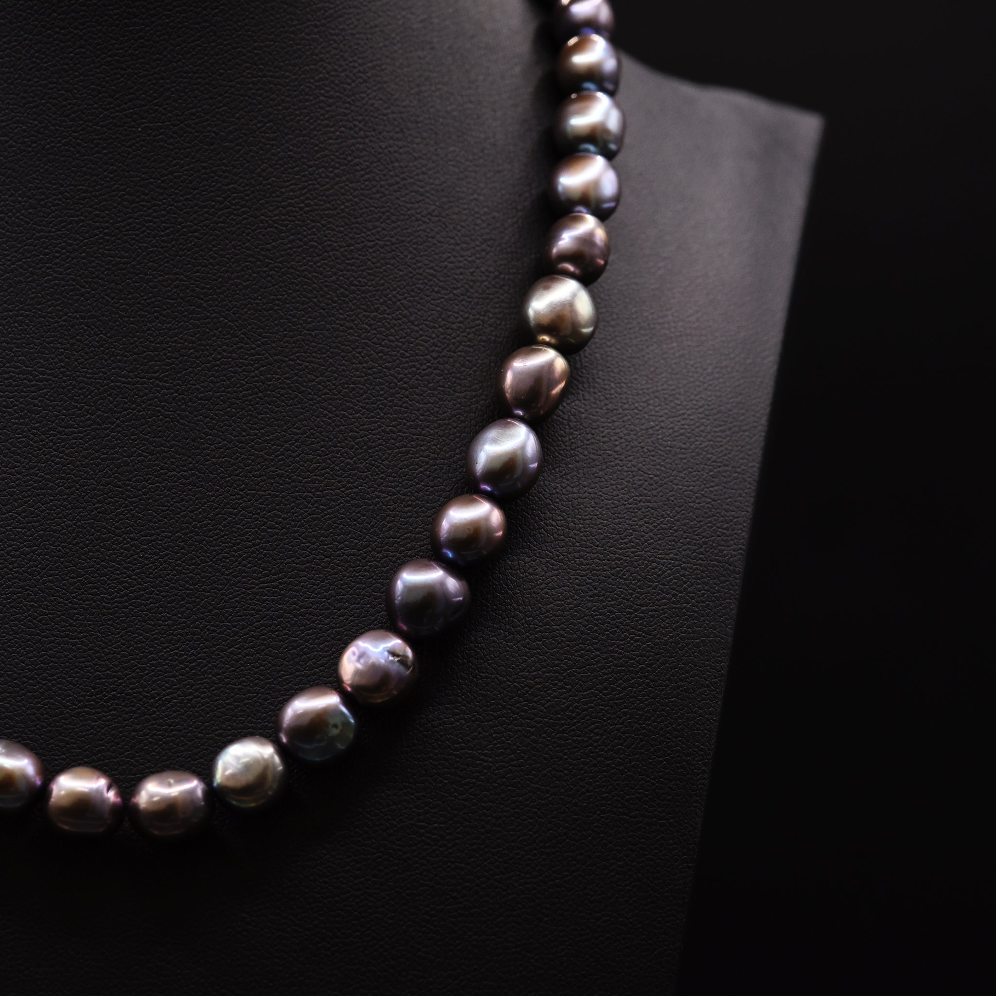 9mm Baroque Black Loose Pearl String