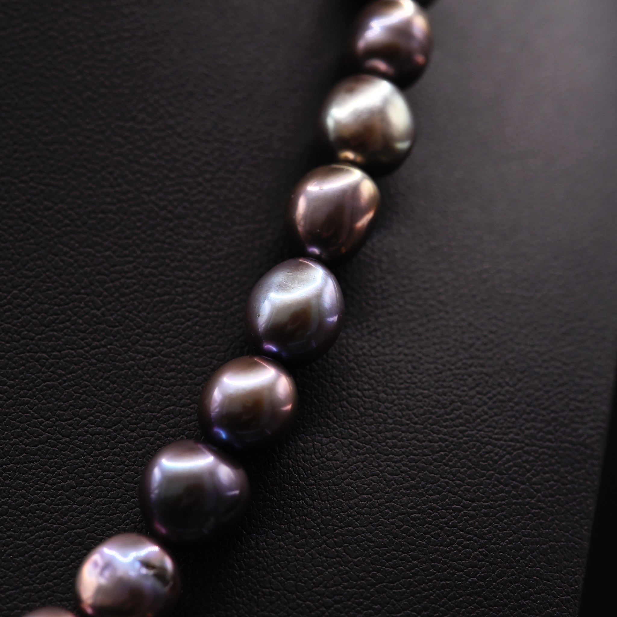 9mm Baroque Black Loose Pearl String
