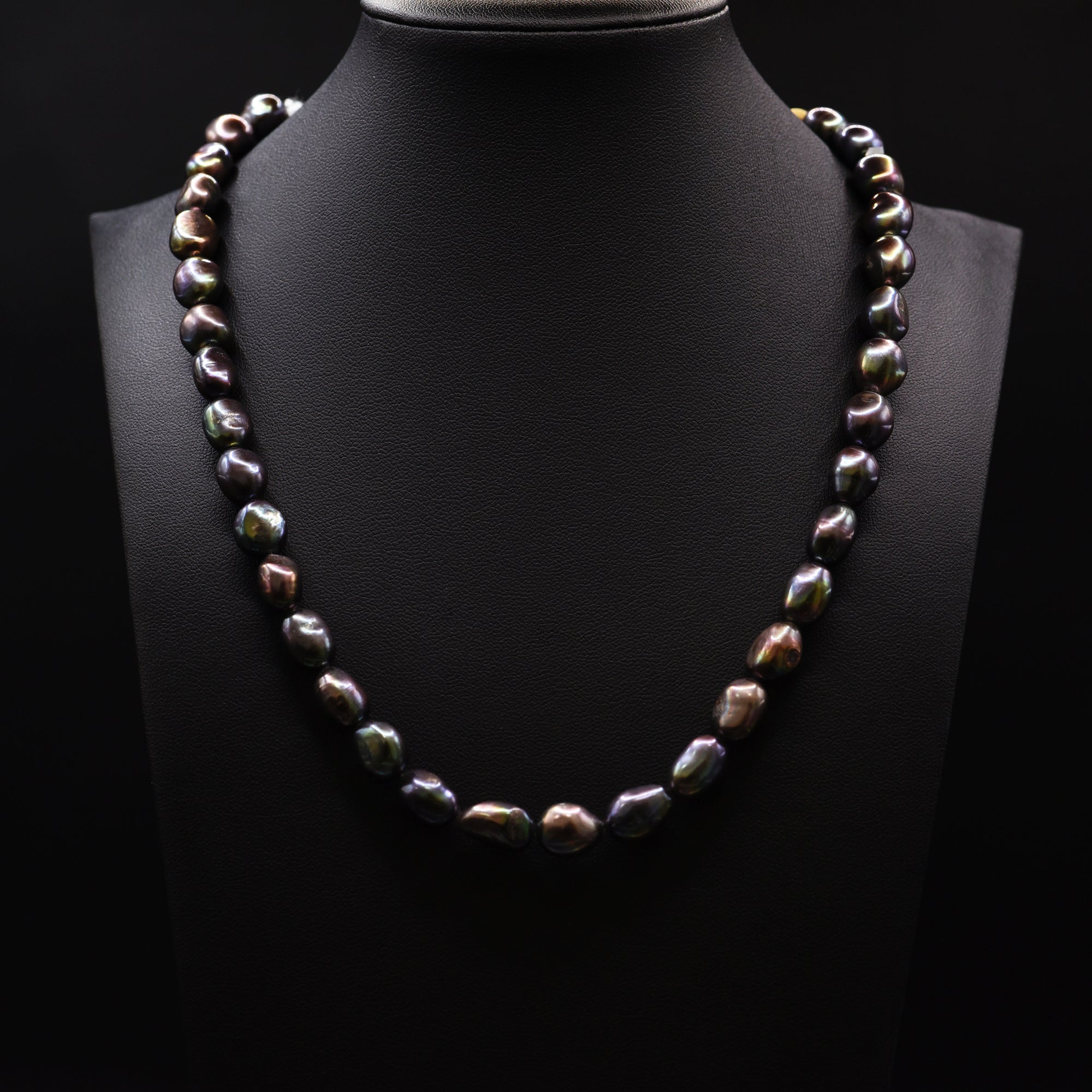 9mm Baroque Black Loose Pearl String