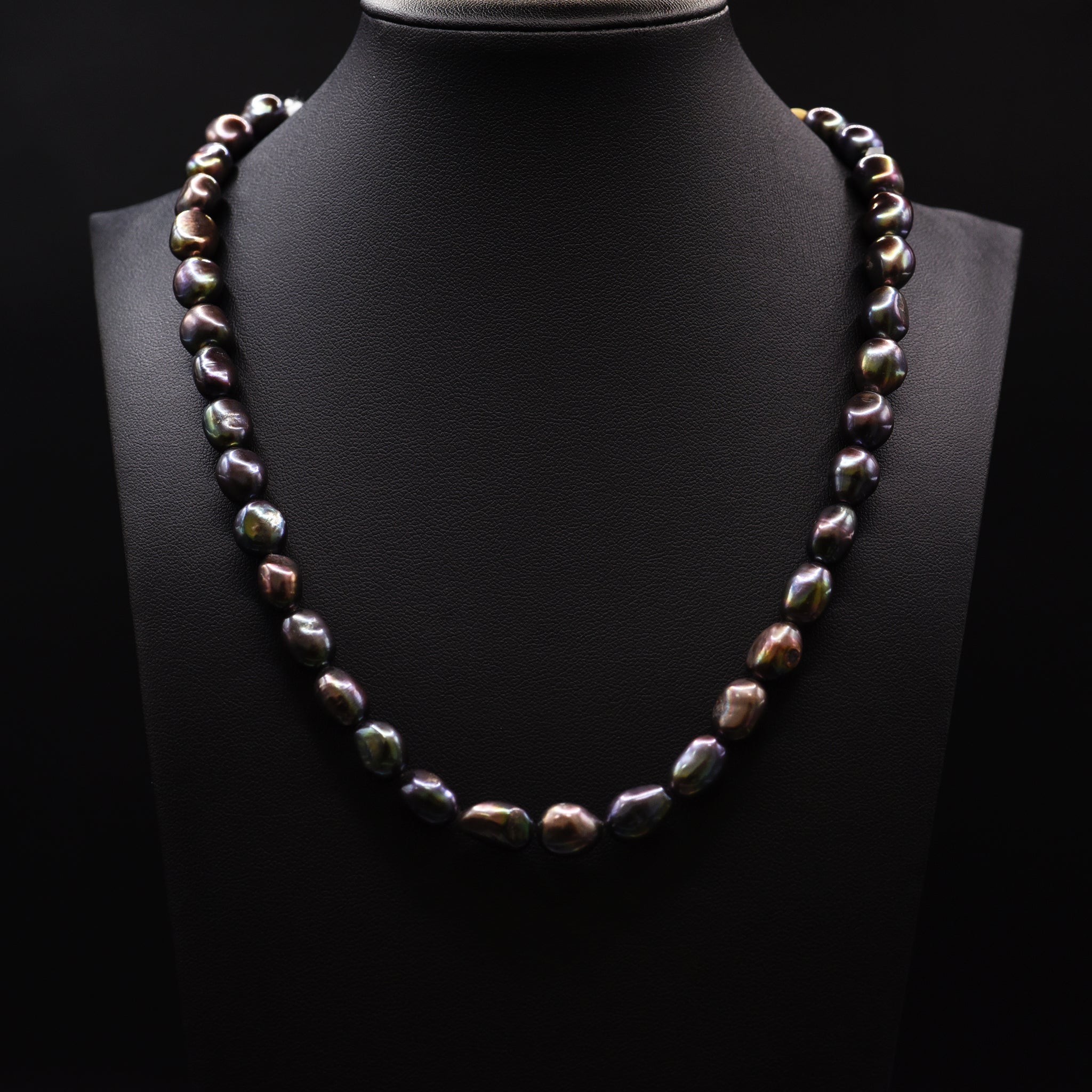 9mm Baroque Black Loose Pearl String