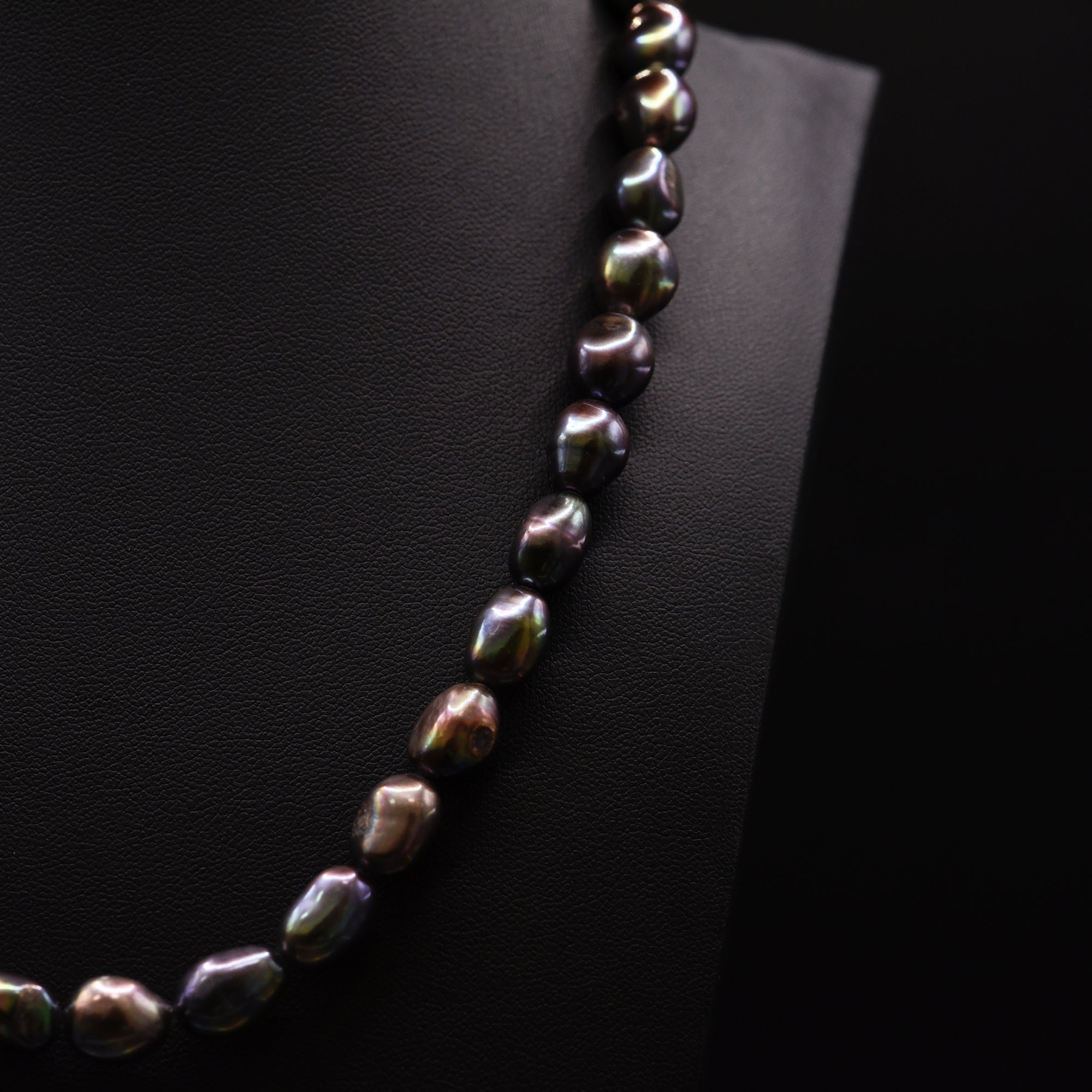 9mm Baroque Black Loose Pearl String