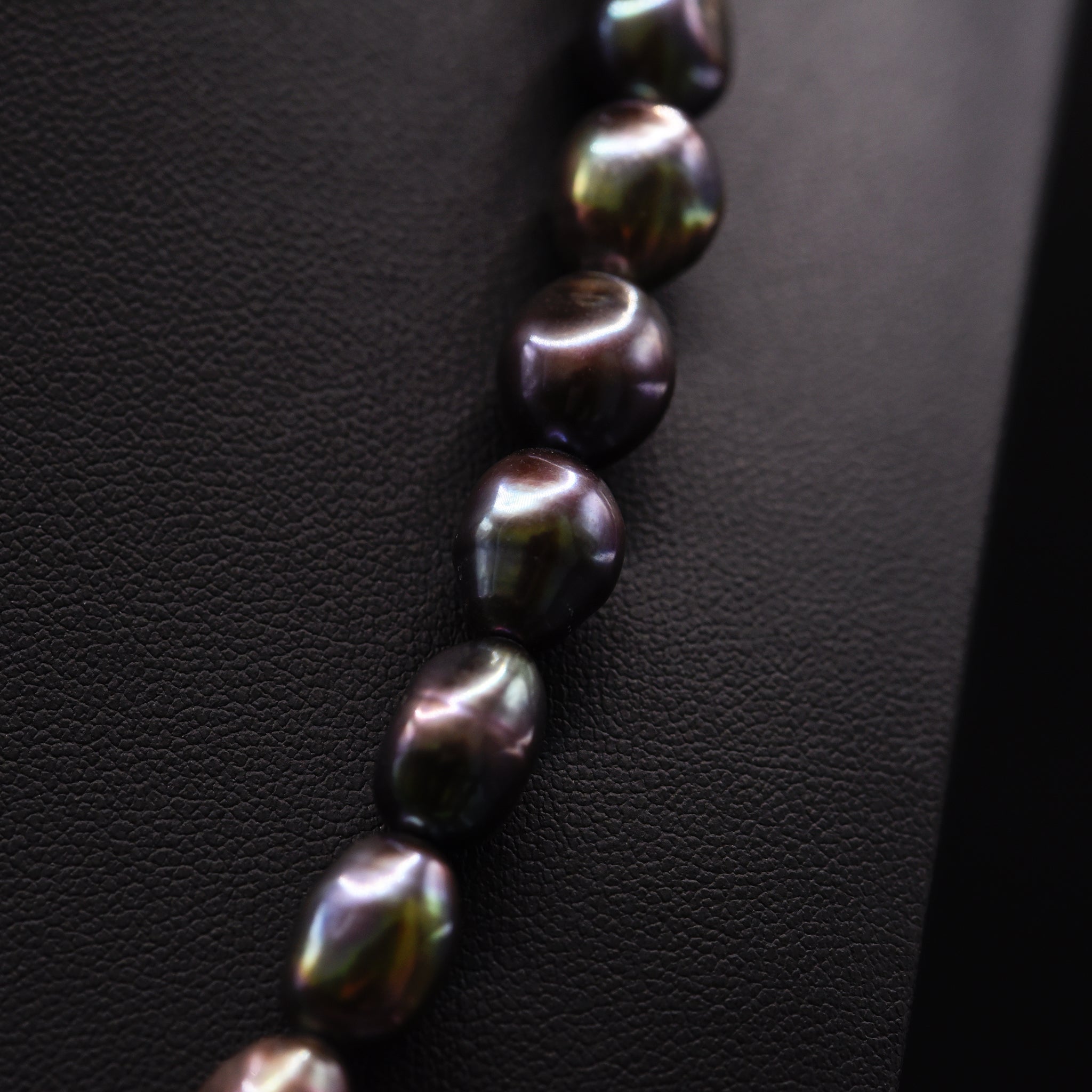 9mm Baroque Black Loose Pearl String