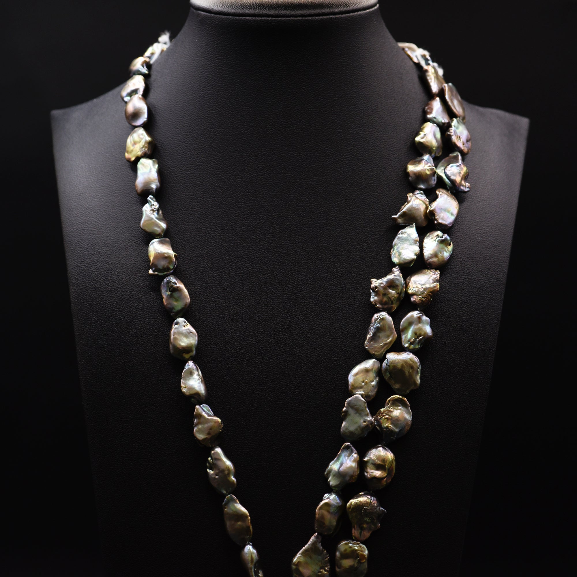 12mm Baroque Grey Loose Pearl String