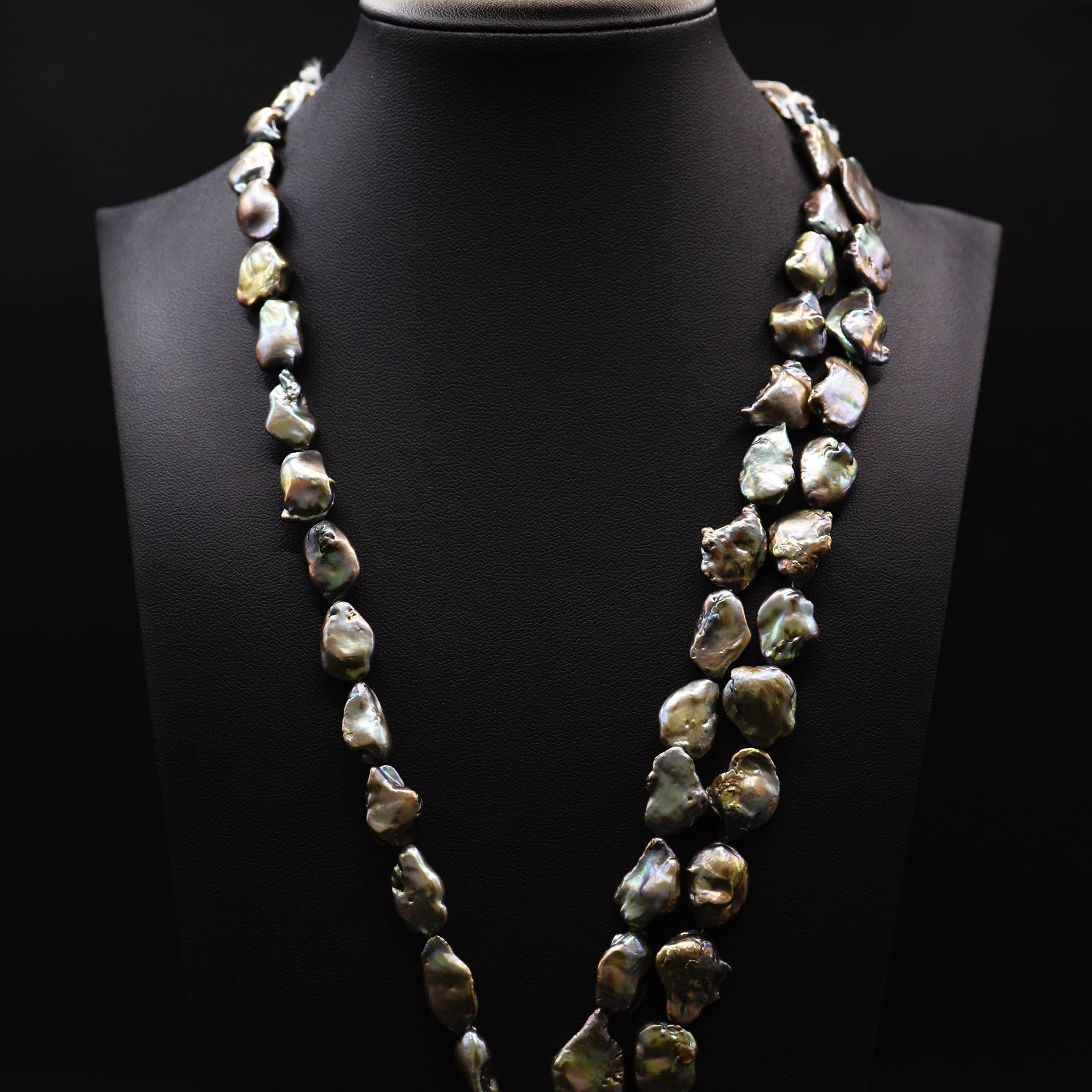 12mm Baroque Grey Loose Pearl String