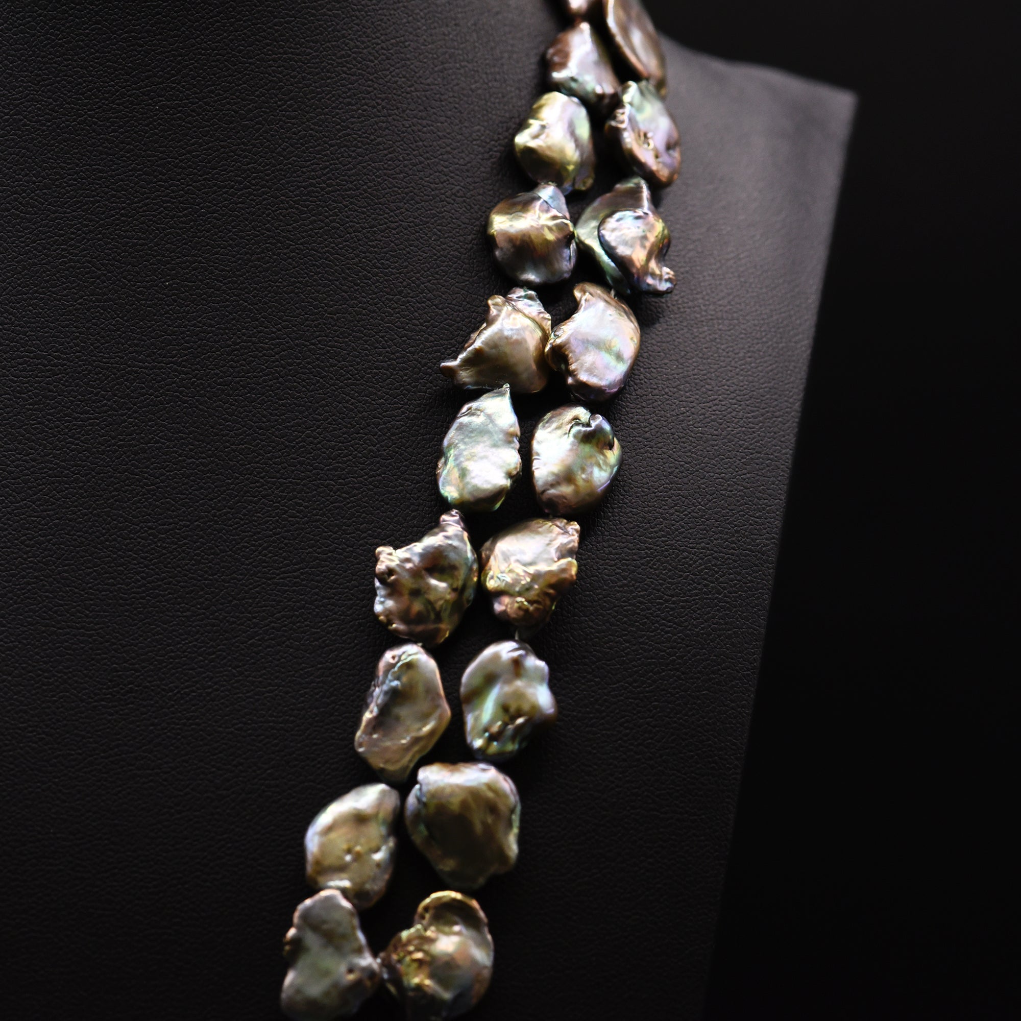 12mm Baroque Grey Loose Pearl String