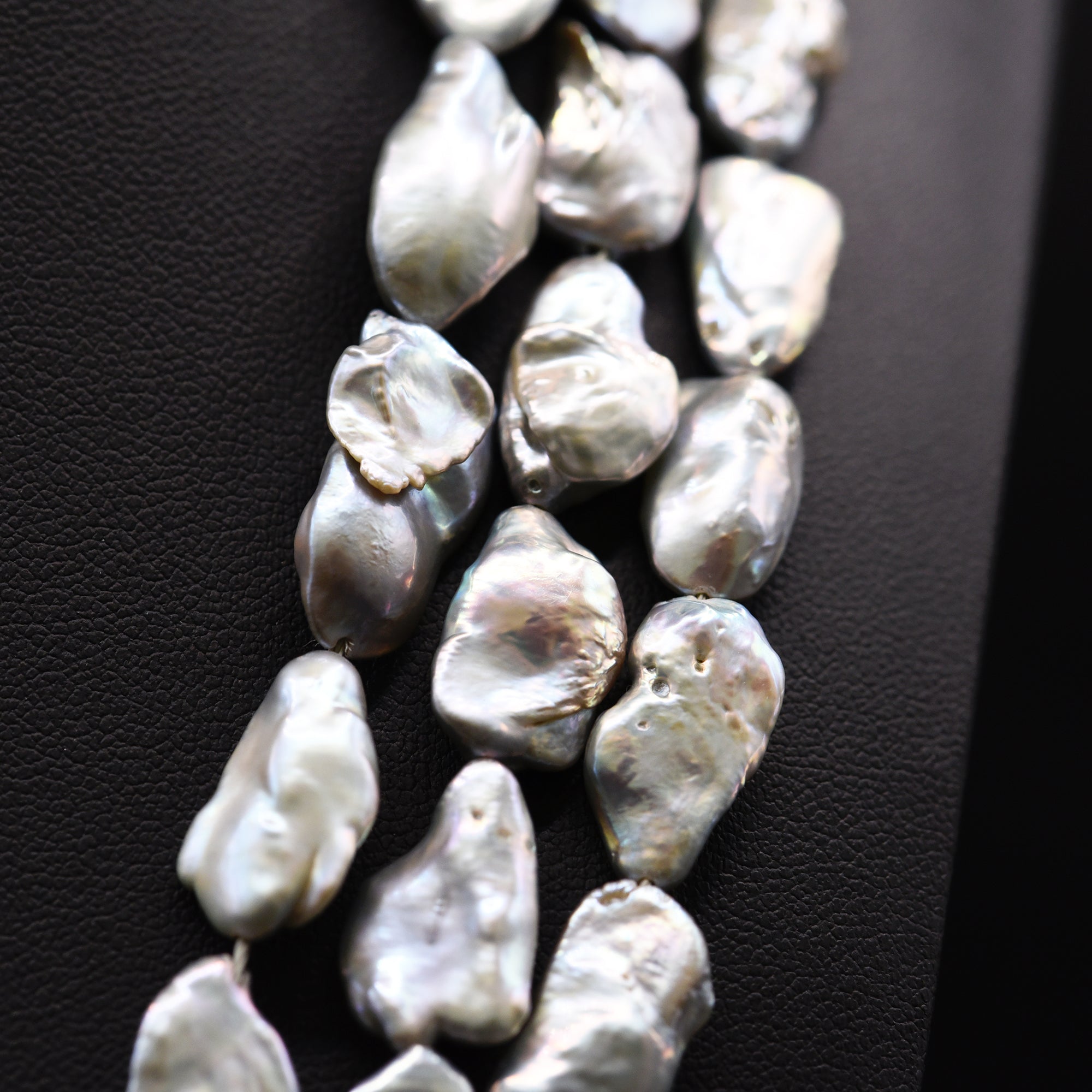 11mm Baroque Grey Loose Pearl String