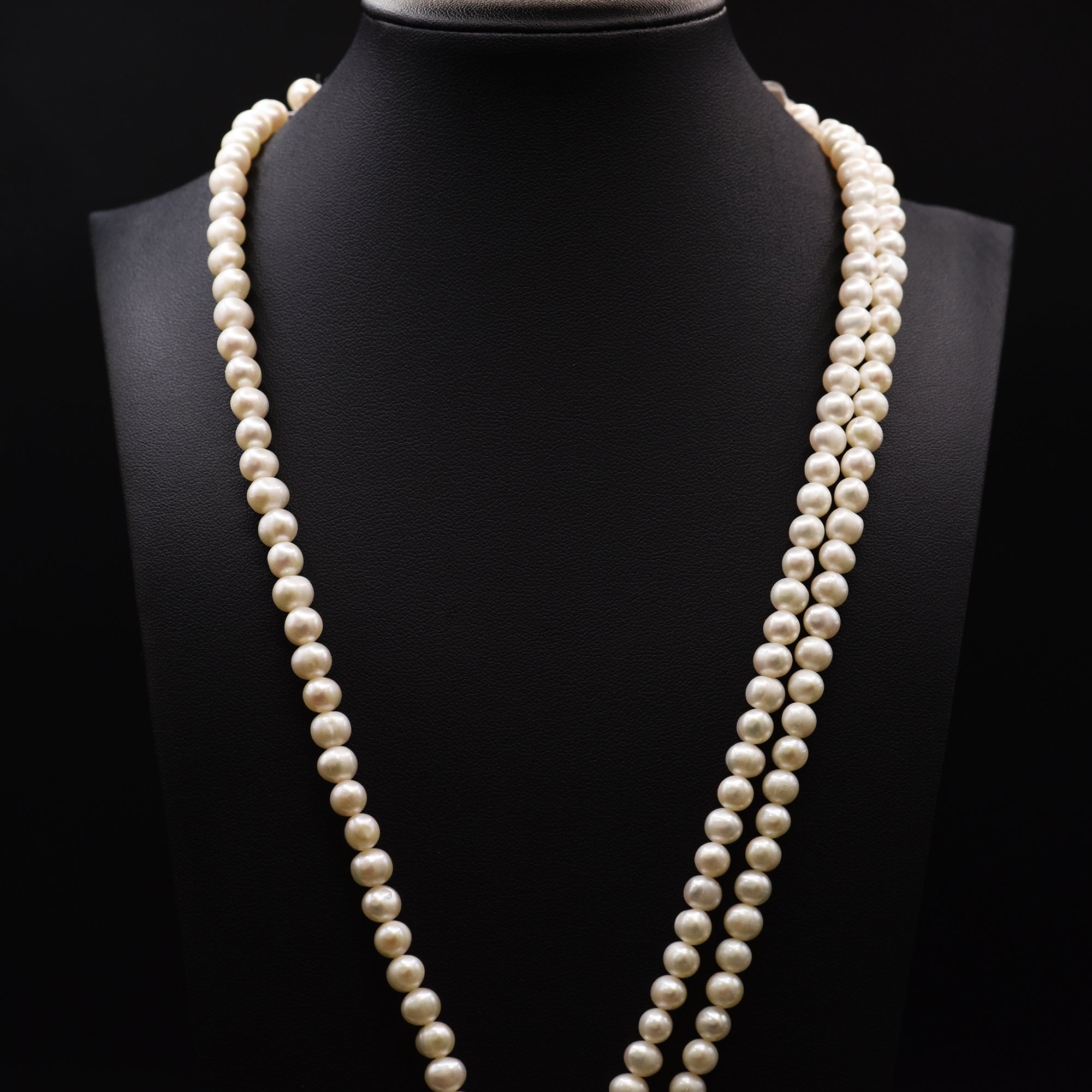 6mm Off Round White Loose Pearl String