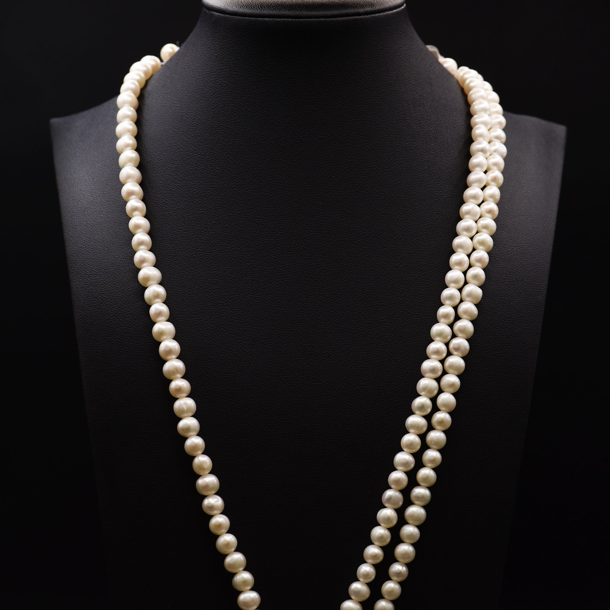 6mm Off Round White Loose Pearl String