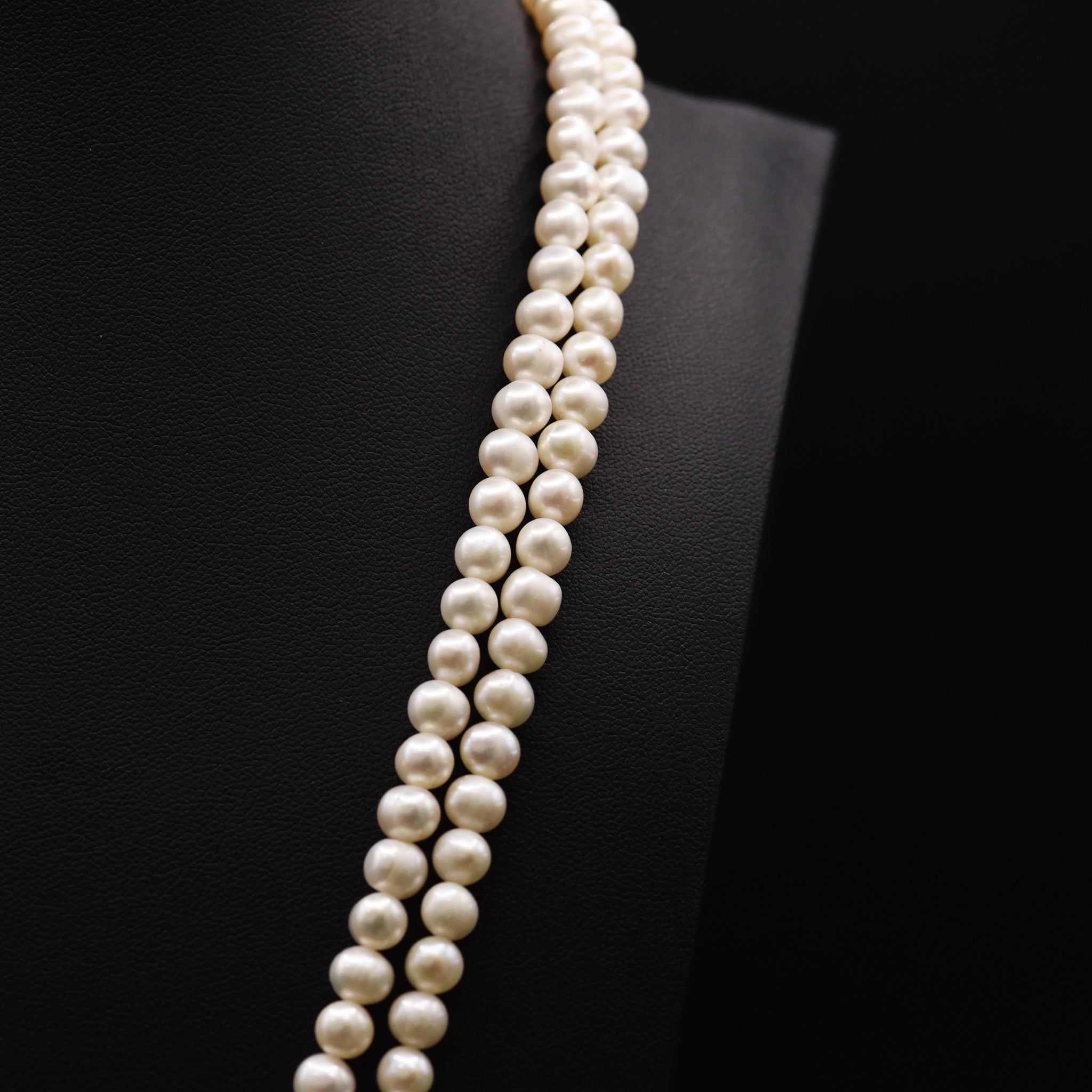 6mm Off Round White Loose Pearl String