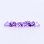 2.75mm Round Diamond Cut Purple Sapphires