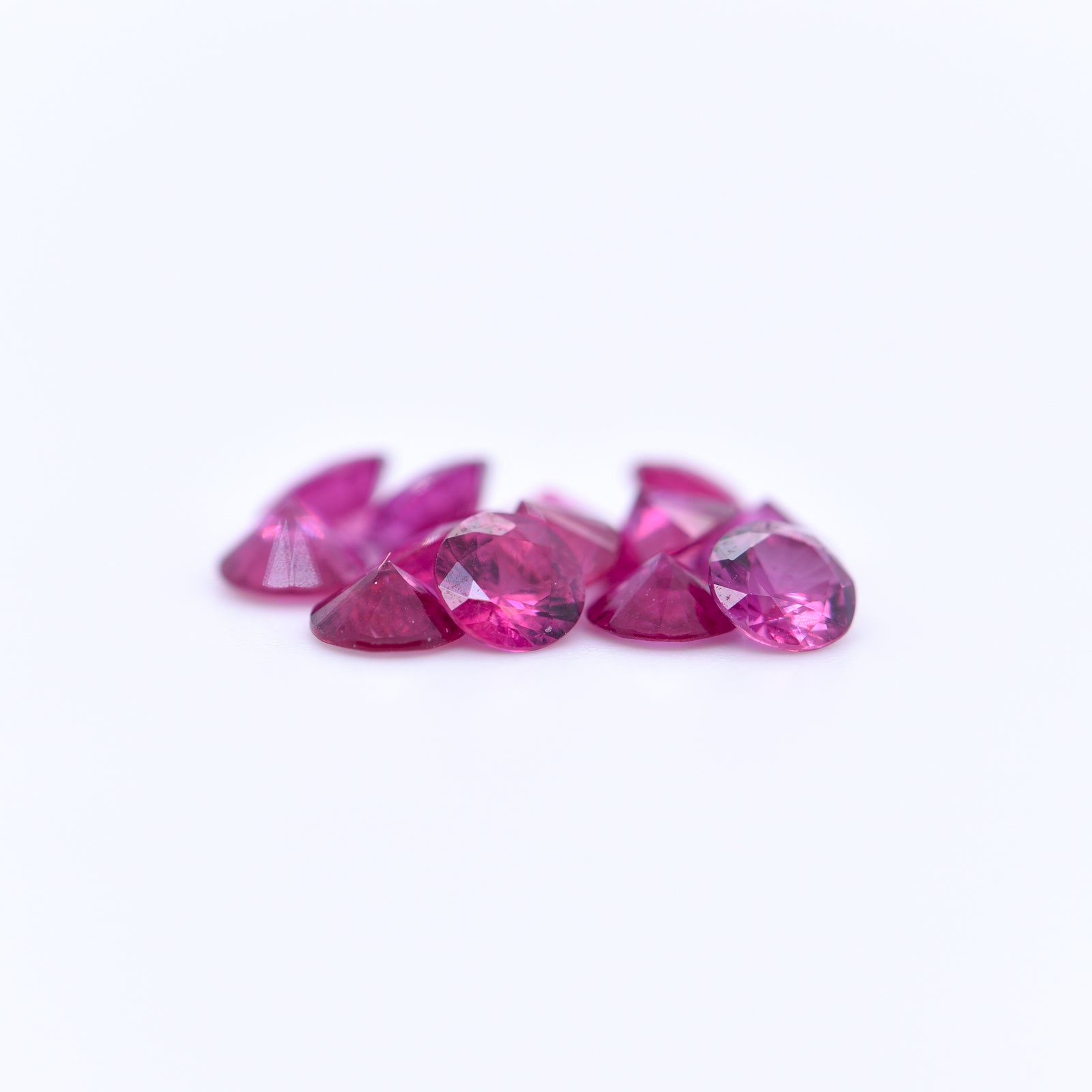 4mm Round Diamond Cut Purple Rubies