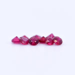 2.5mm Round Diamond Cut Red Rubies