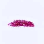 1mm Round Diamond Cut Pink Rubies