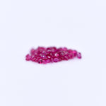 1mm Round Diamond Cut Pink Rubies