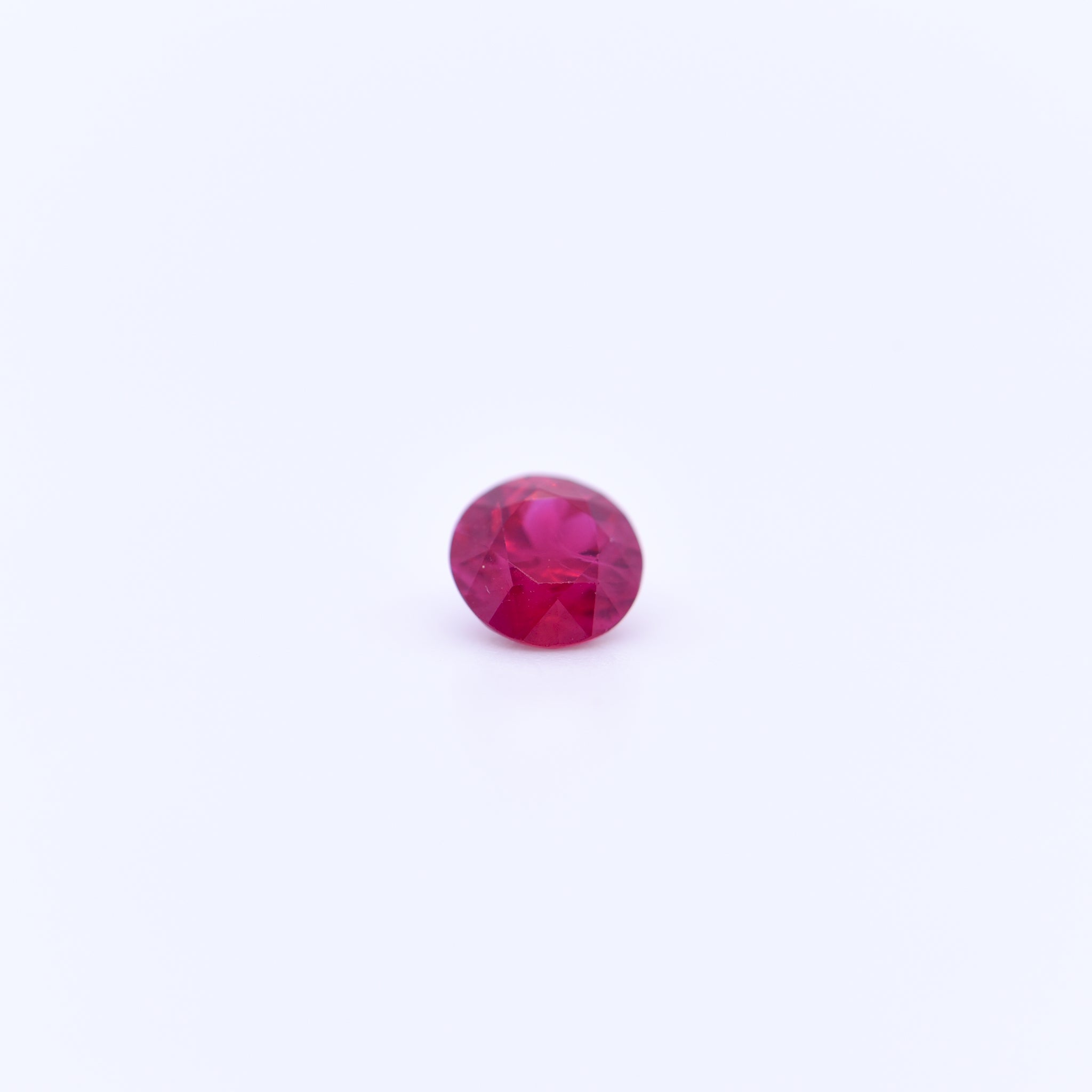 5mm Round Diamond Cut Red Rubies