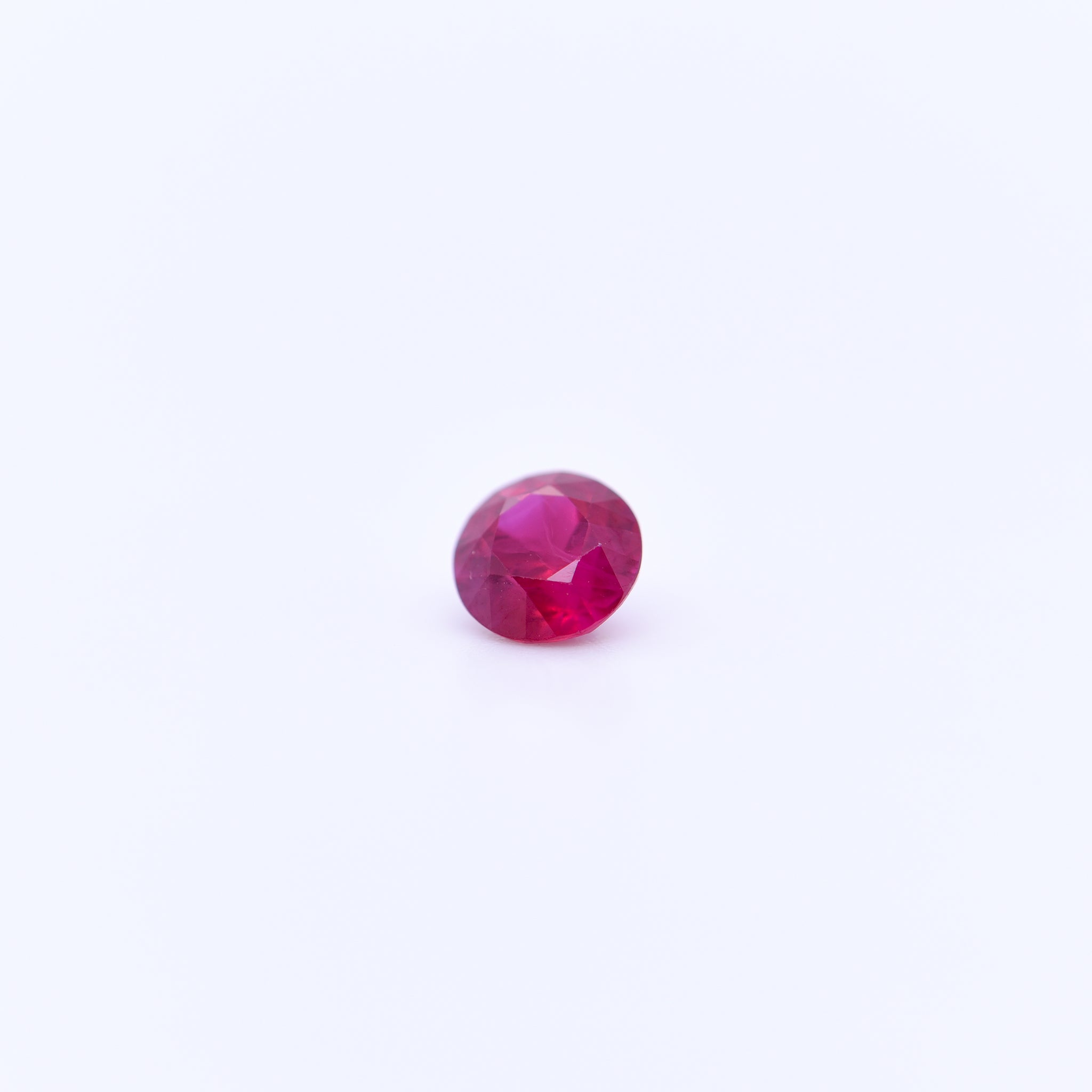 5mm Round Diamond Cut Red Rubies