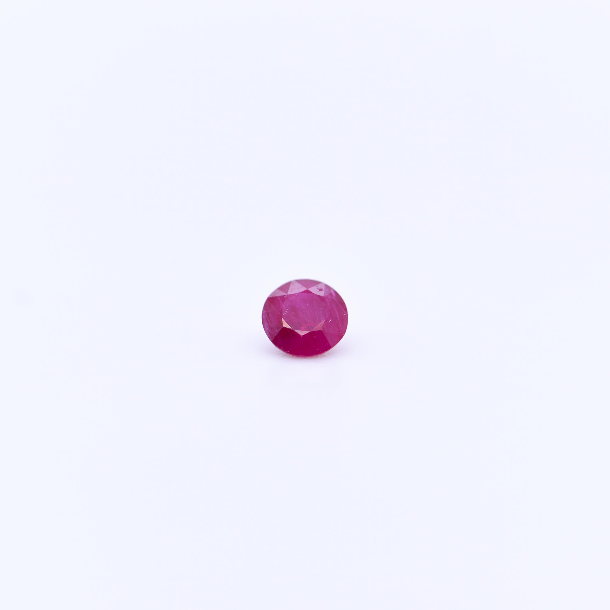 3.5mm Round Diamond Cut Red Rubies