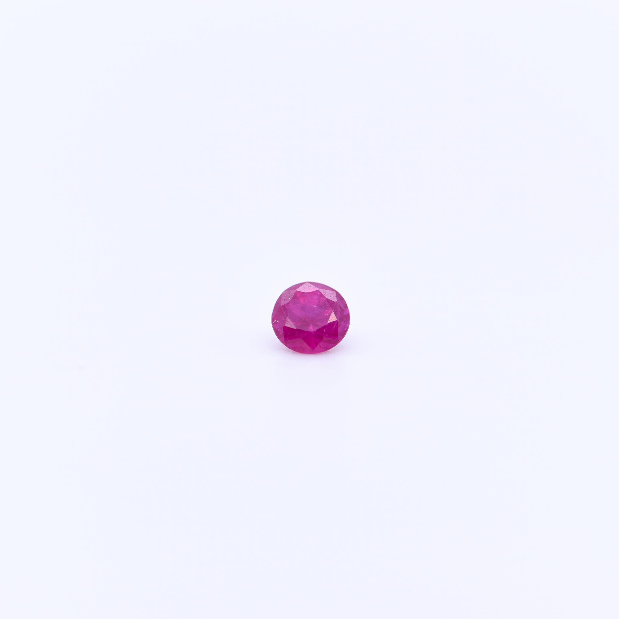 3.75mm Round Diamond Cut Red Rubies