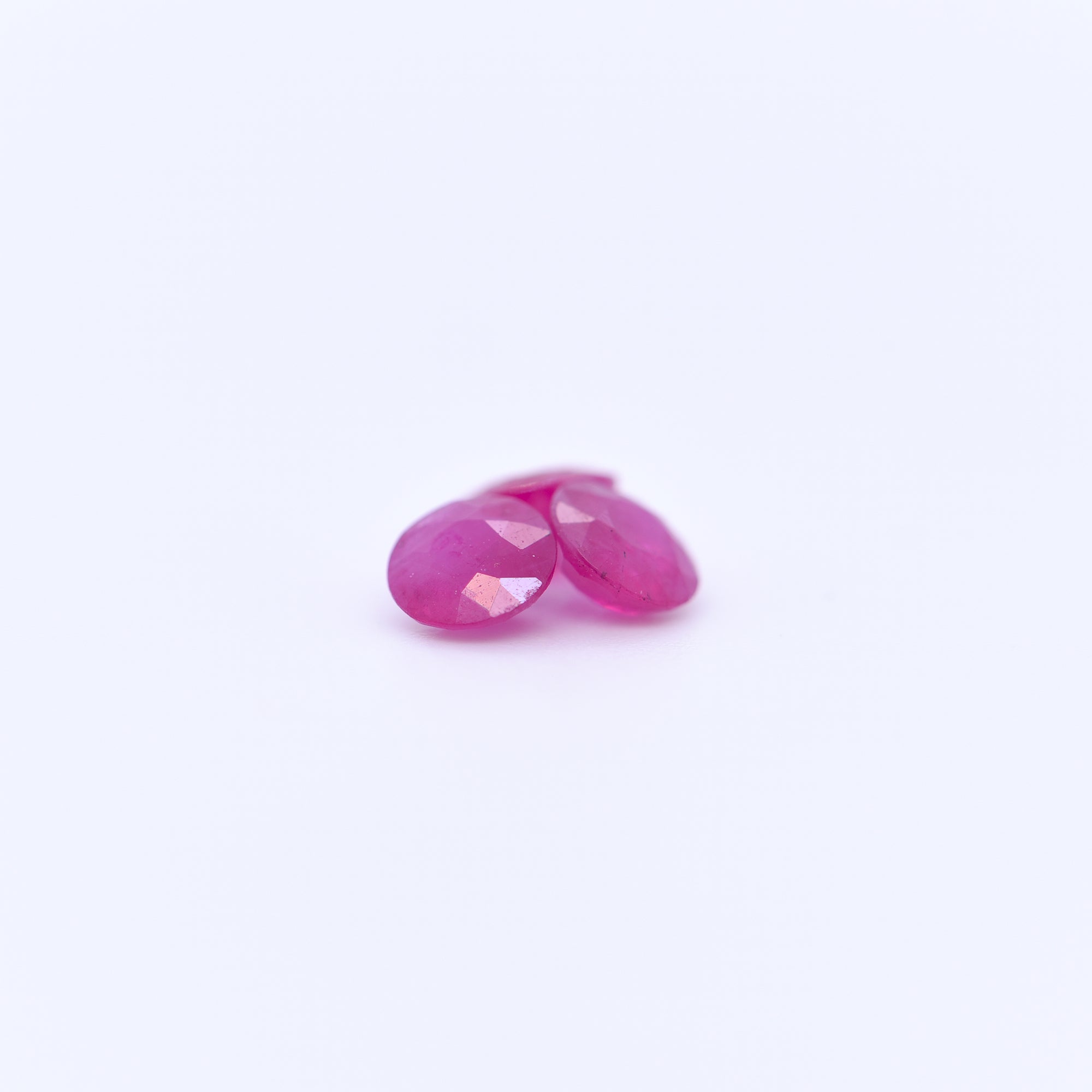 4.5mm Round Diamond Cut Pink Rubies