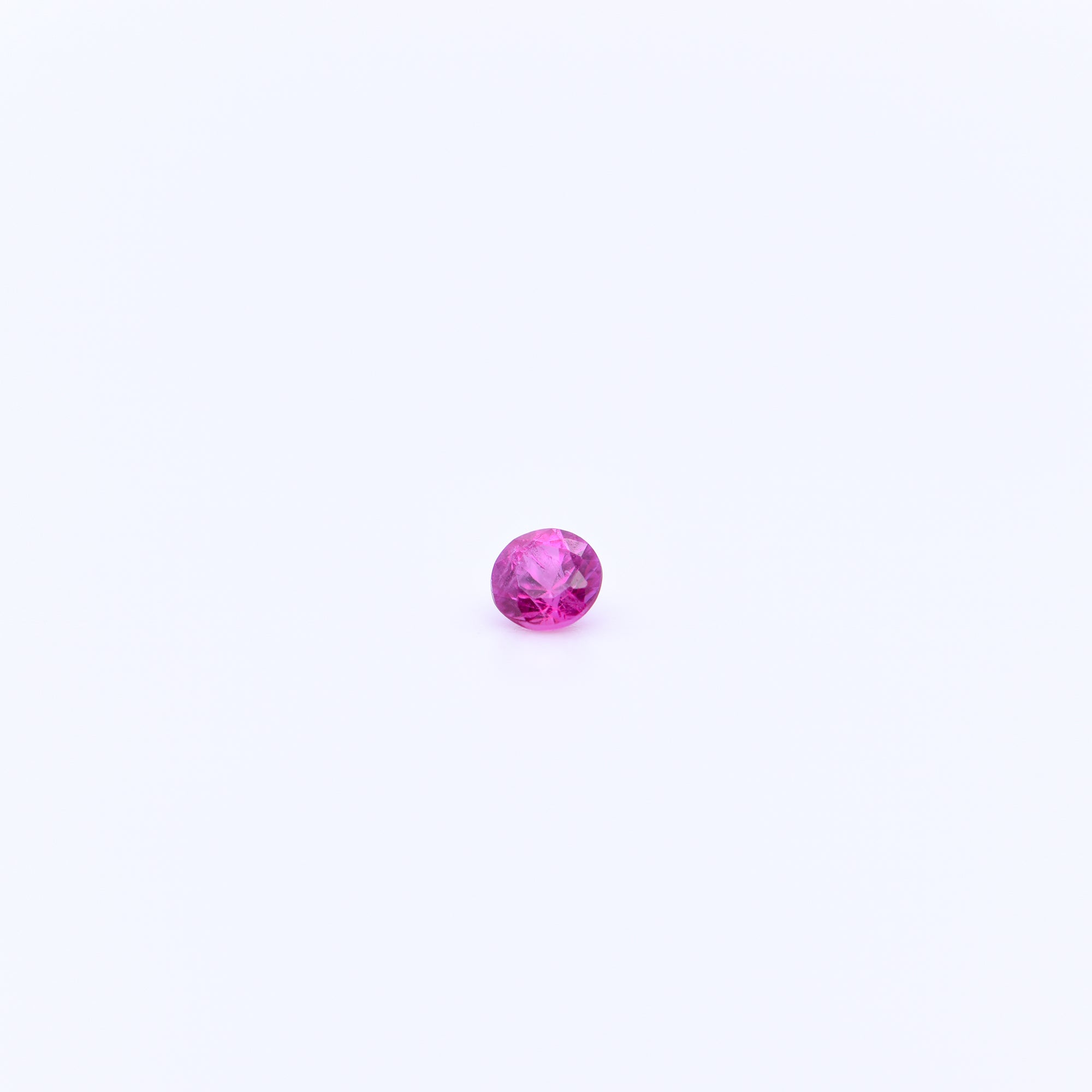 3mm Round Diamond Cut Pink Rubies