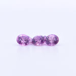 4mm Round Diamond Cut Purple Sapphires