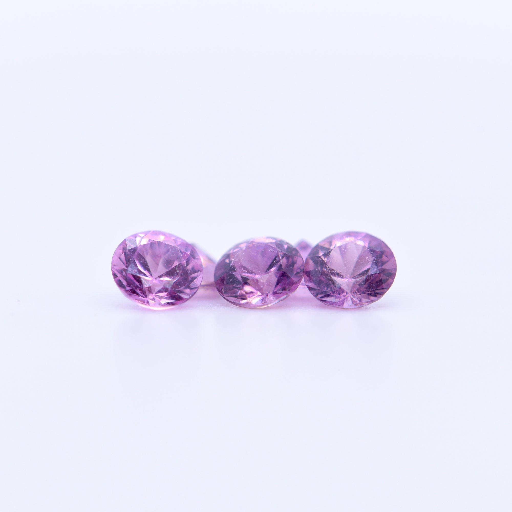 4mm Round Diamond Cut Purple Sapphires