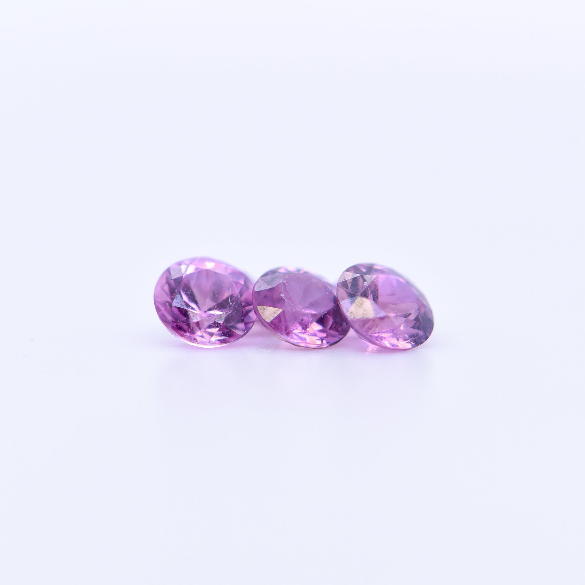 4mm Round Diamond Cut Purple Sapphires