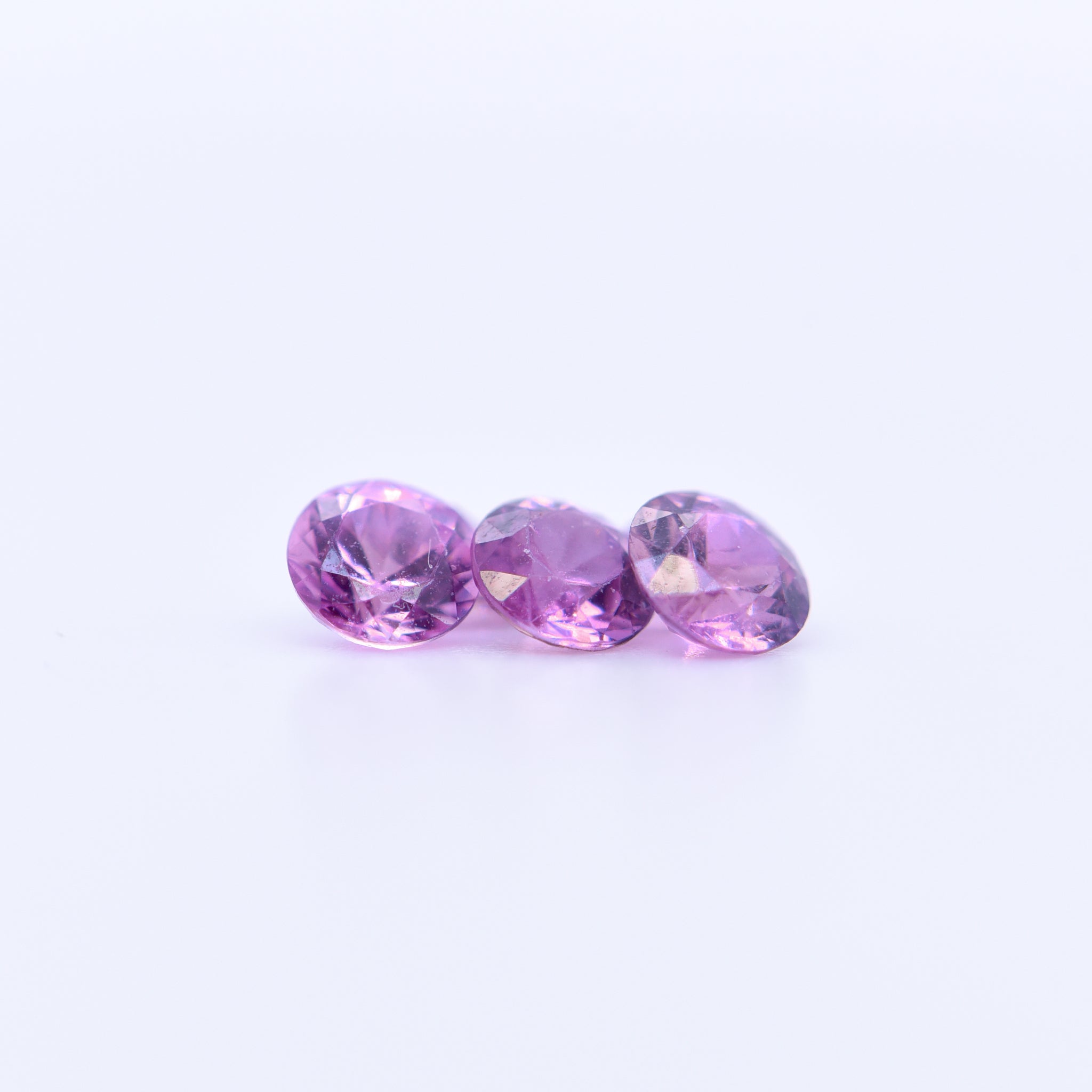 4mm Round Diamond Cut Purple Sapphires