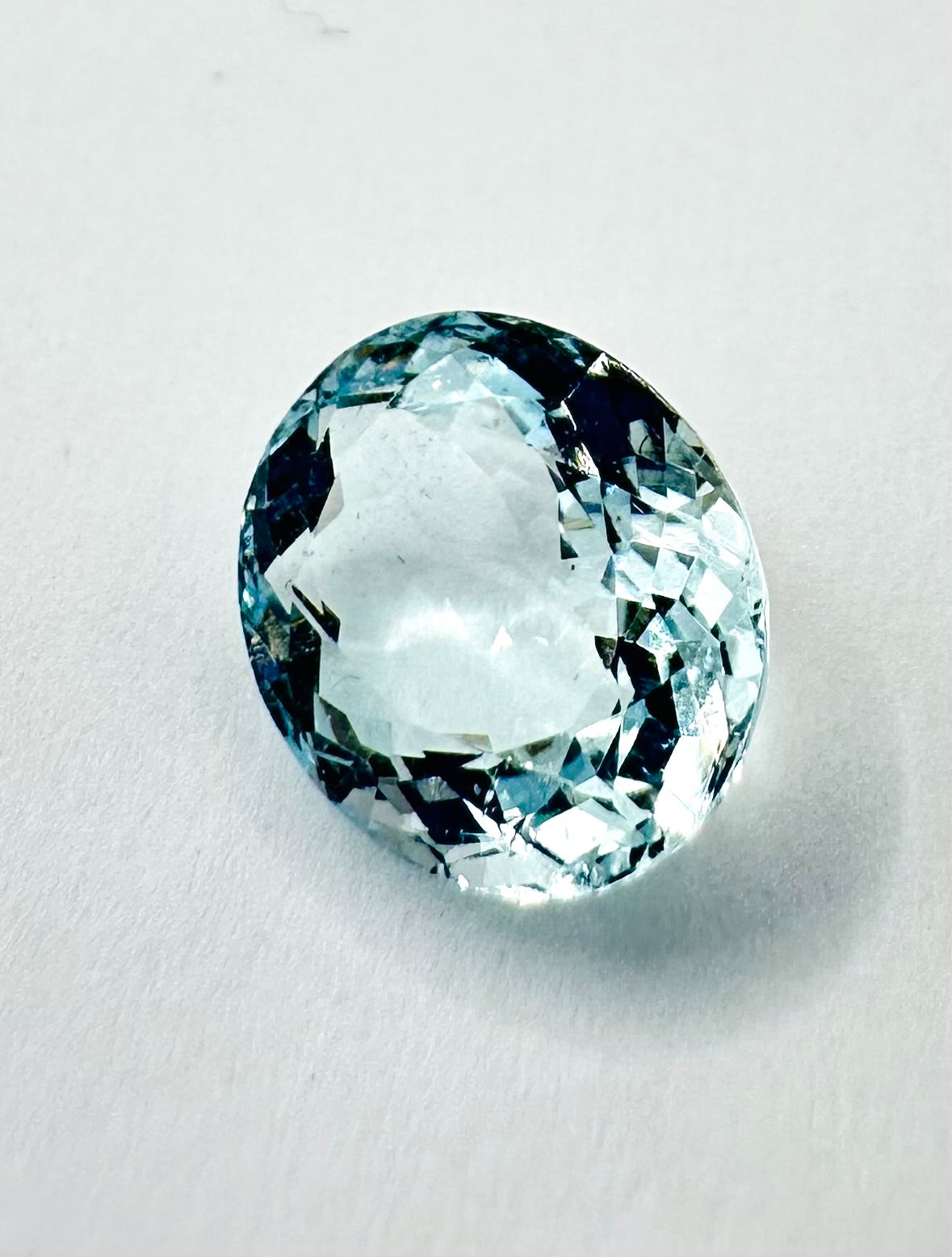 6.72cts 11.12x9.09mm Oval Faceted Aquamarine