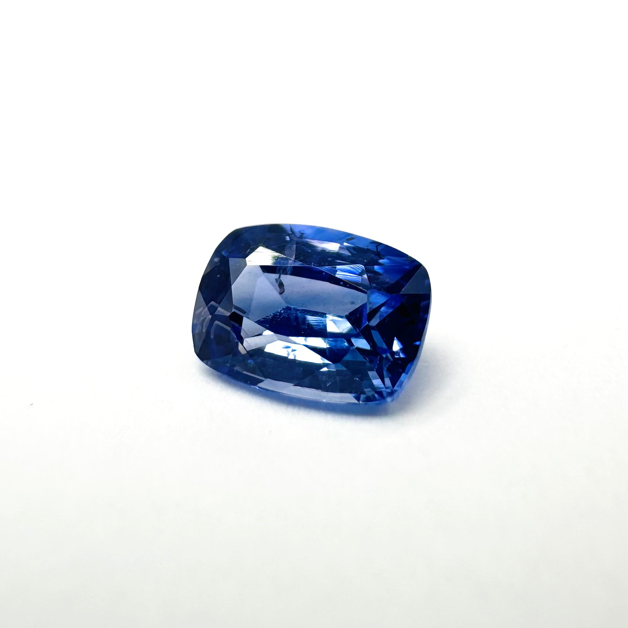 0.83ct 6x4 Cushion Faceted Blue Sapphire