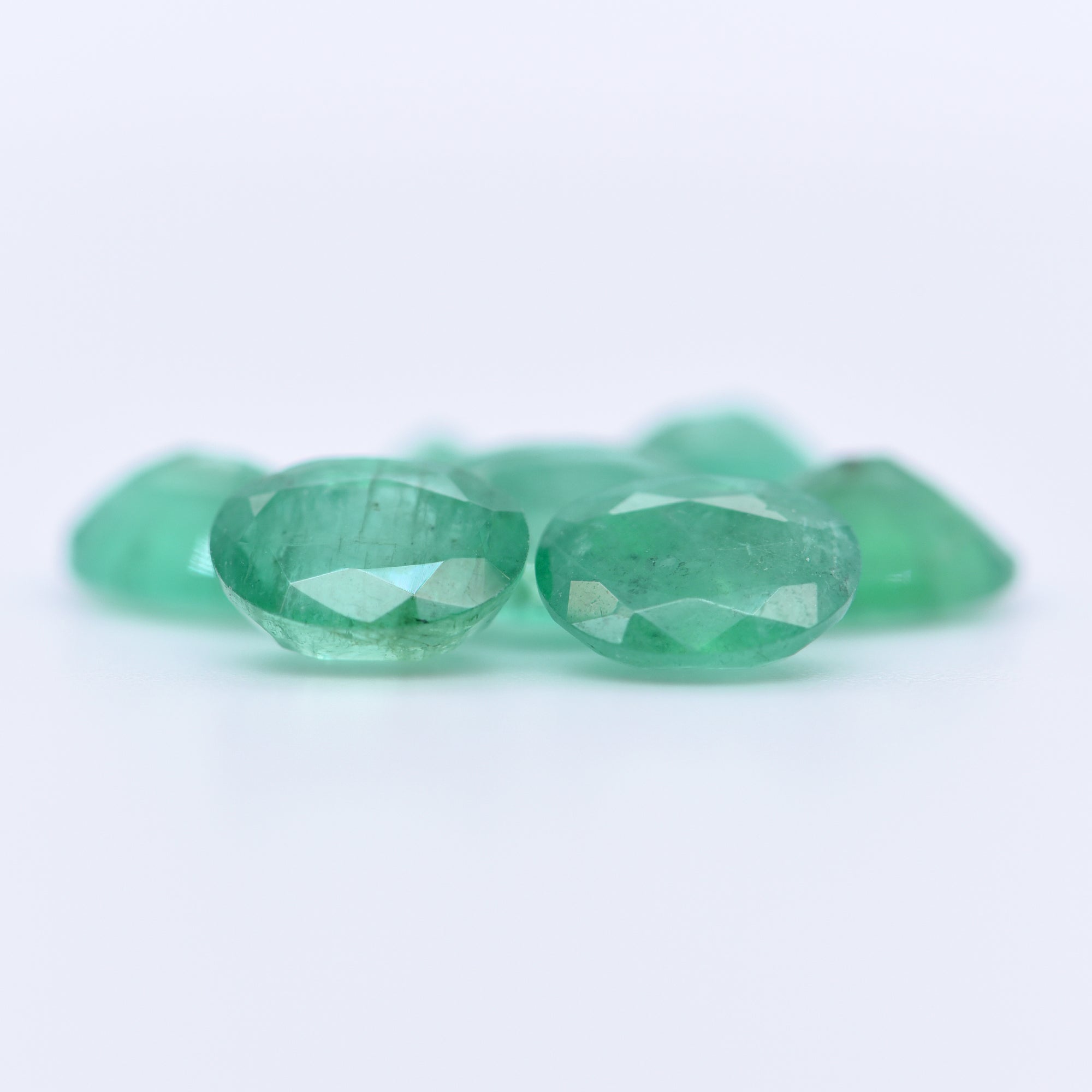 8x6 Oval Faceted Emeralds