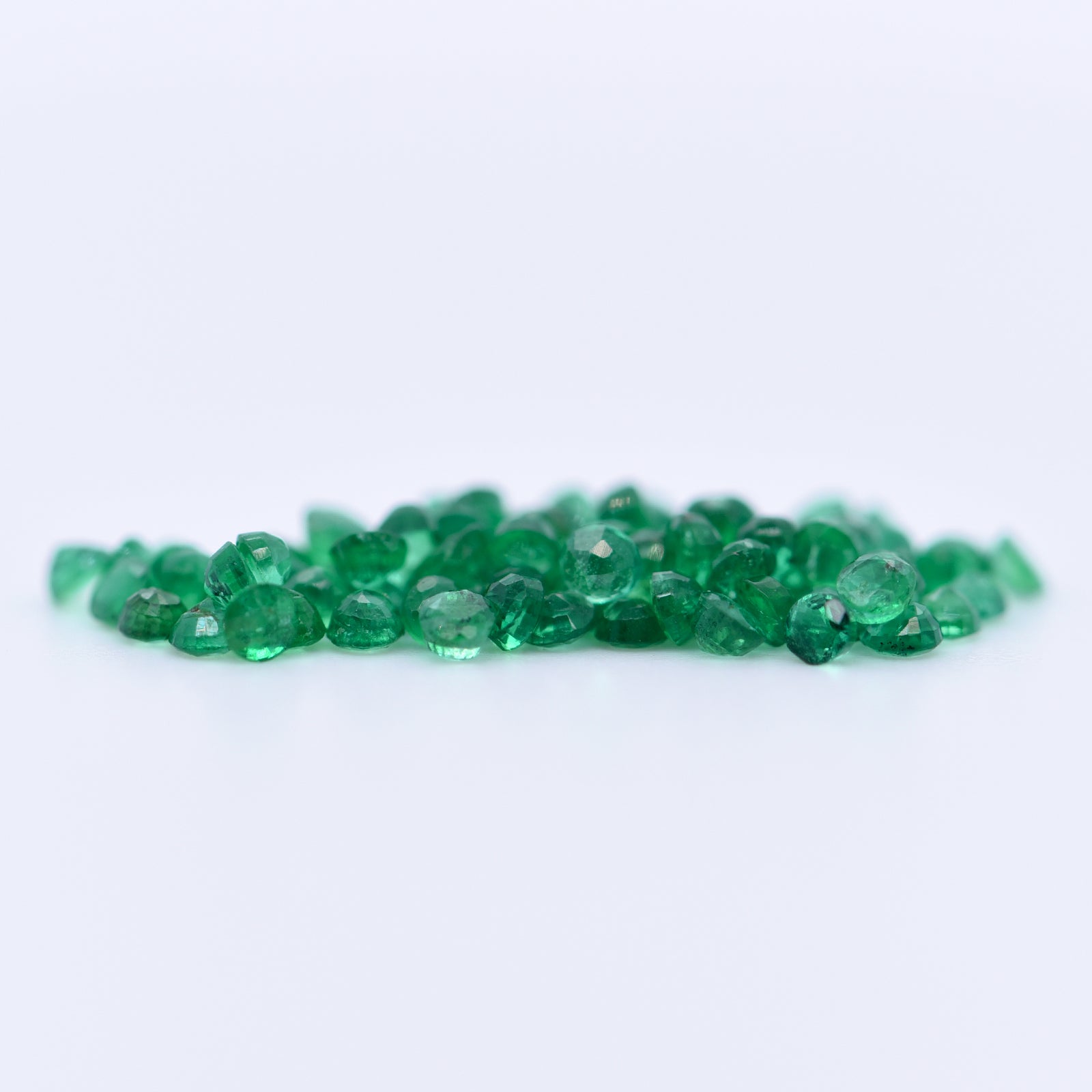 1.75mm Round Faceted Emeralds