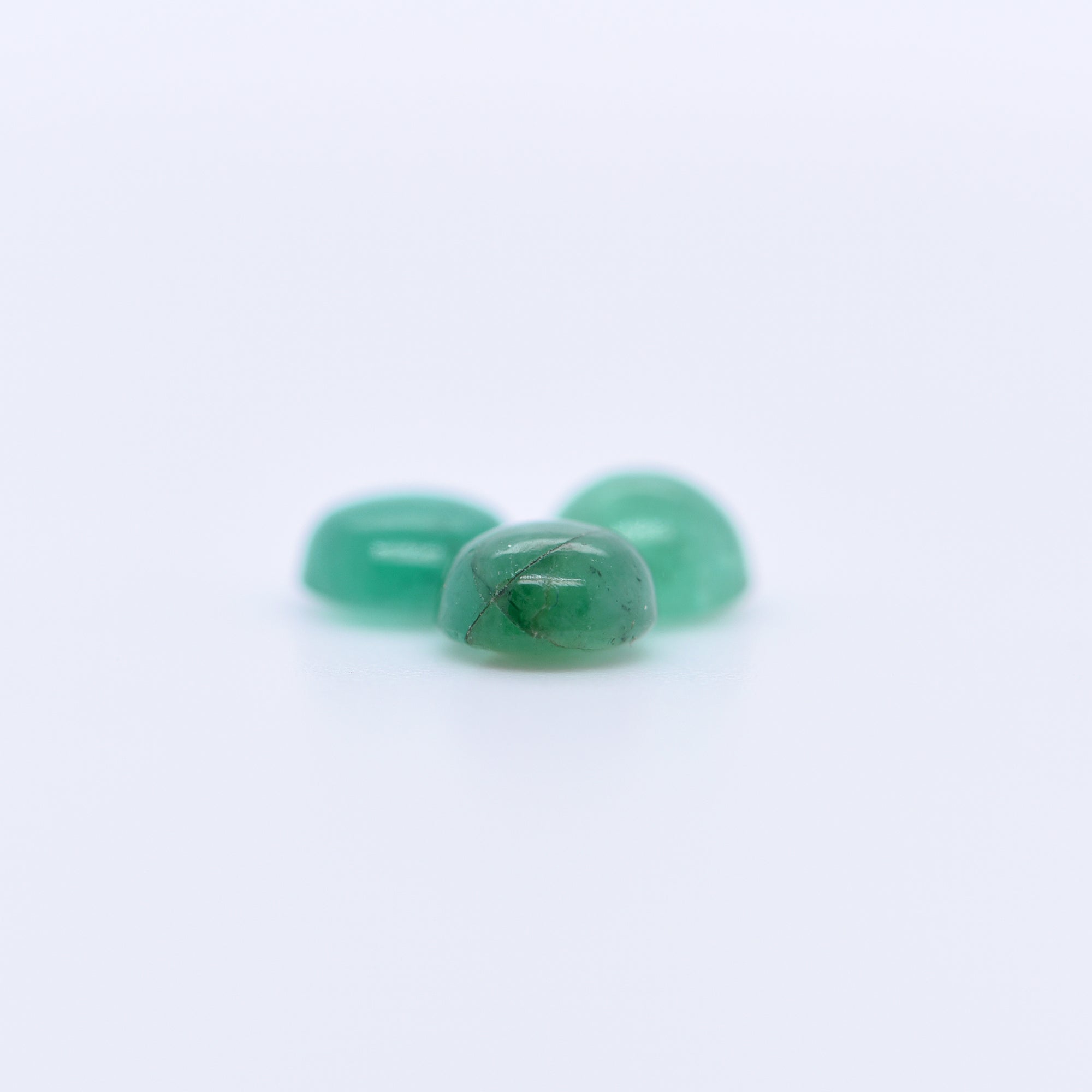 5mm Round Cabochon Emeralds