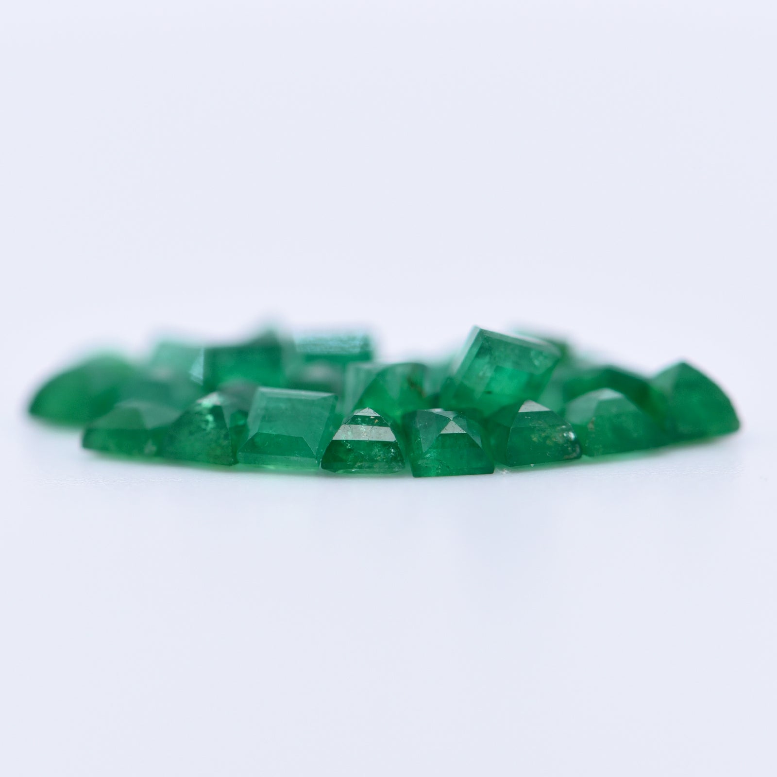 2.75x2.75 Square Step Cut Emeralds