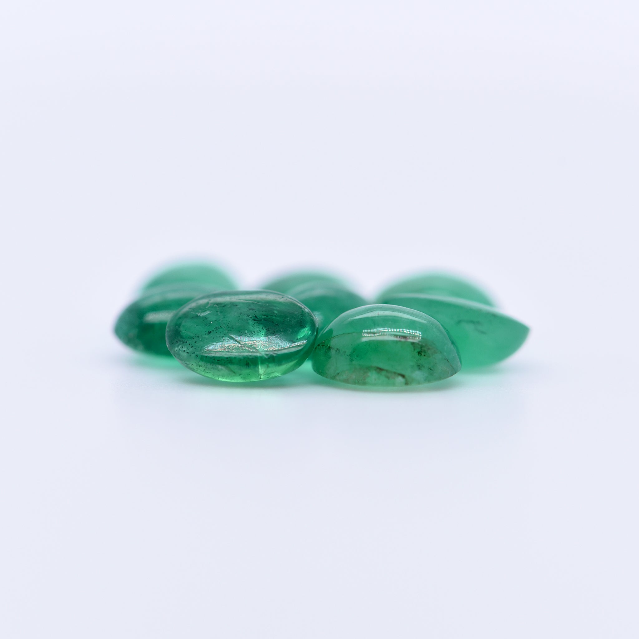 6x4 Oval Cabochon Emeralds