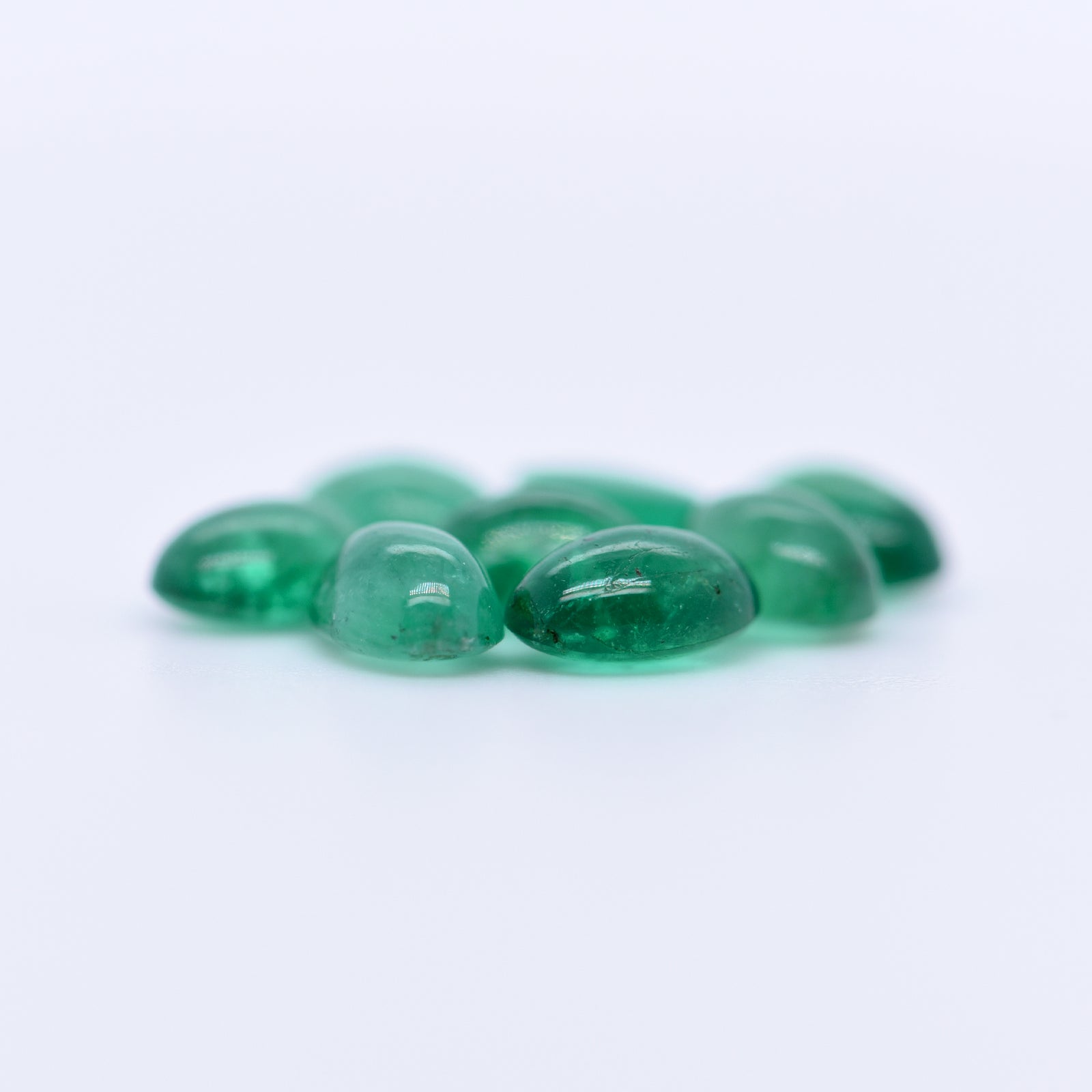 6x4 Oval Cabochon Emeralds