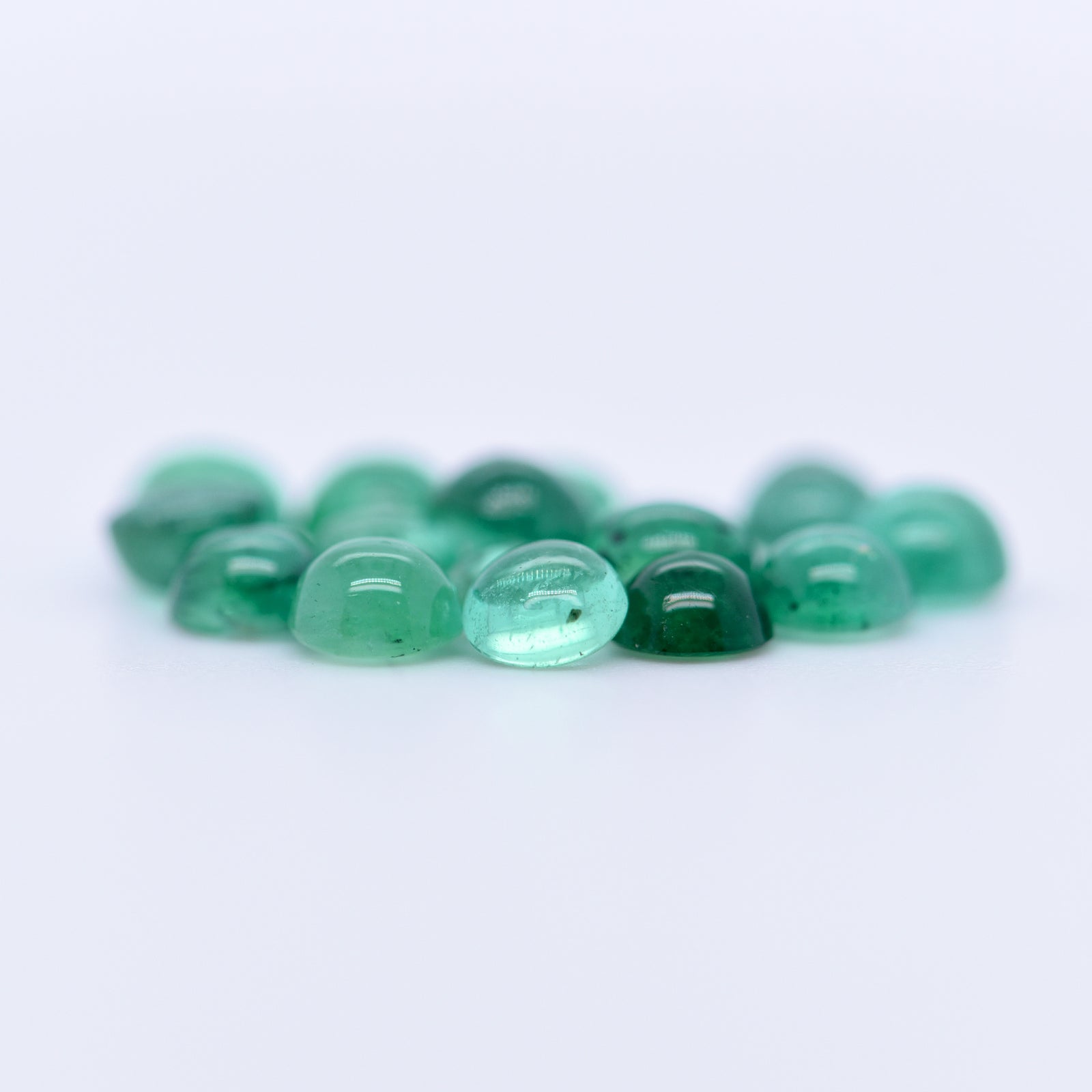 4mm Round Cabochon Emeralds