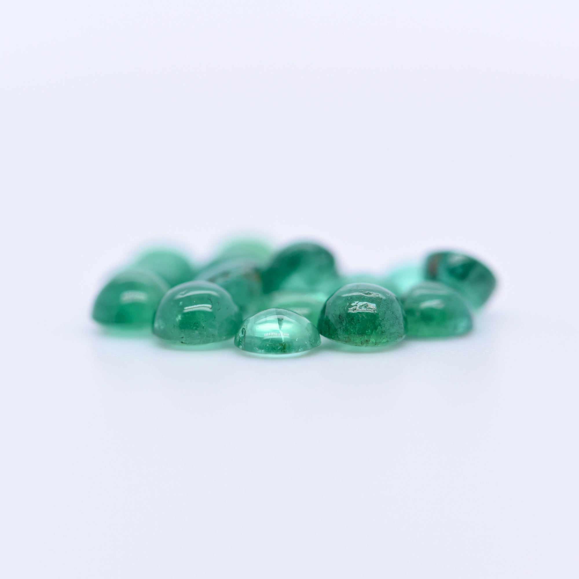 4mm Round Cabochon Emeralds