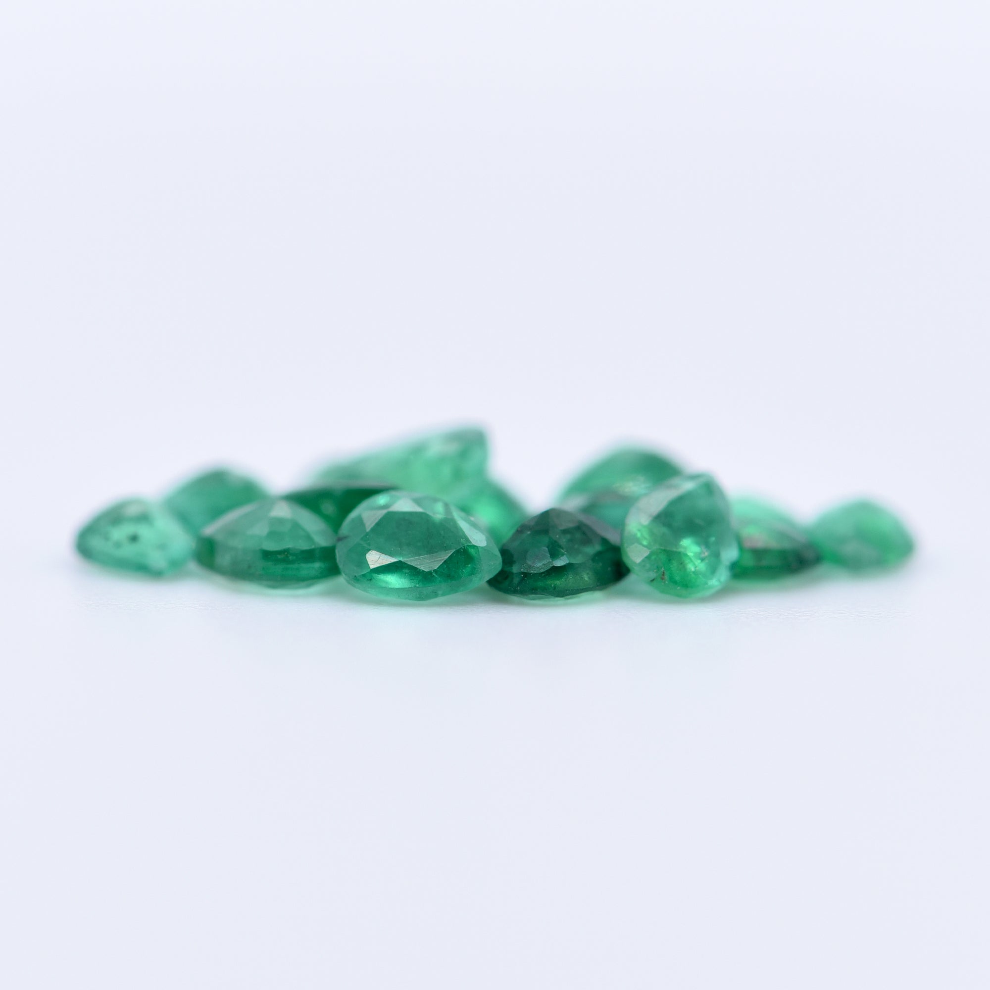 4x3 Pear Faceted Emeralds