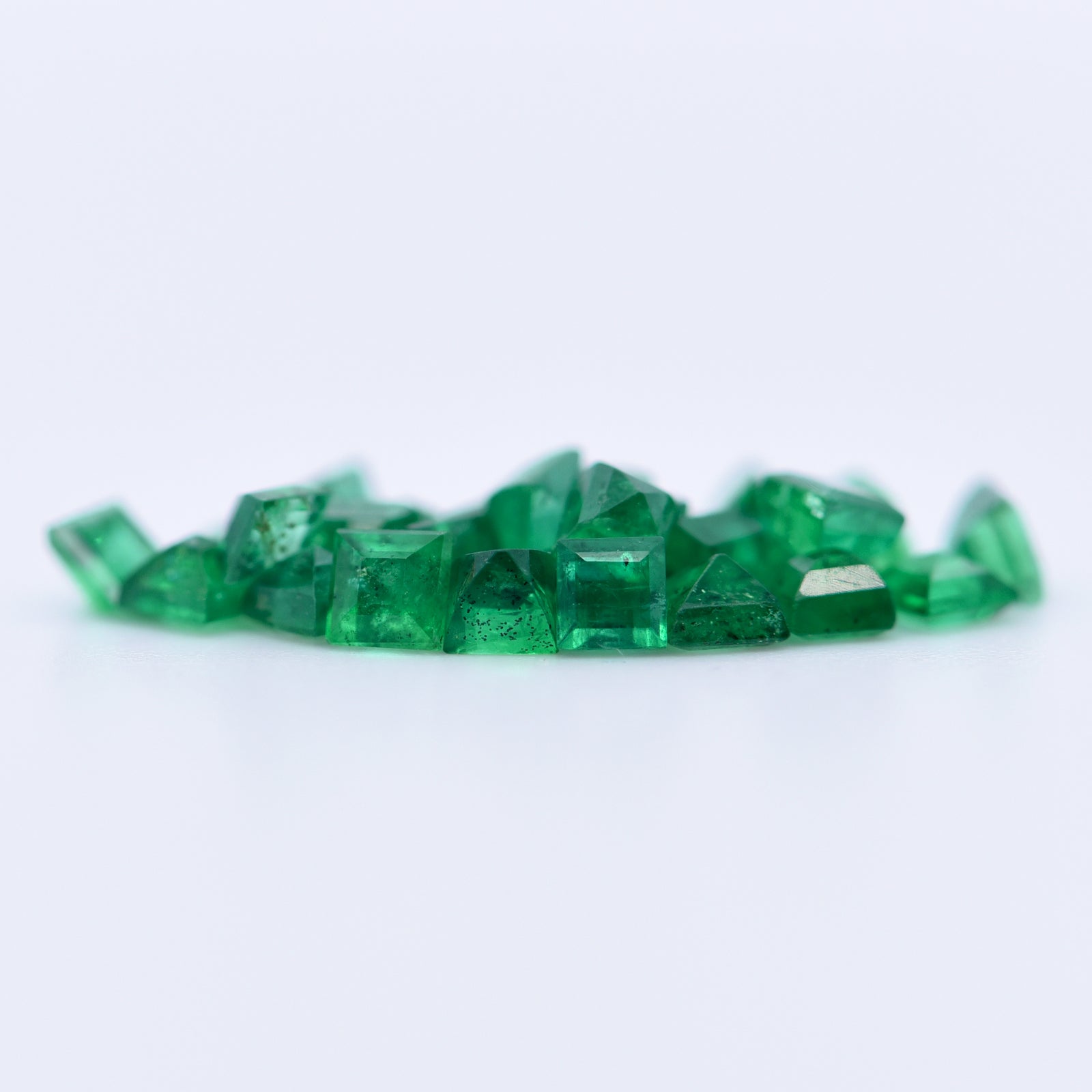 2.25x2.25 Square Step Cut Emeralds