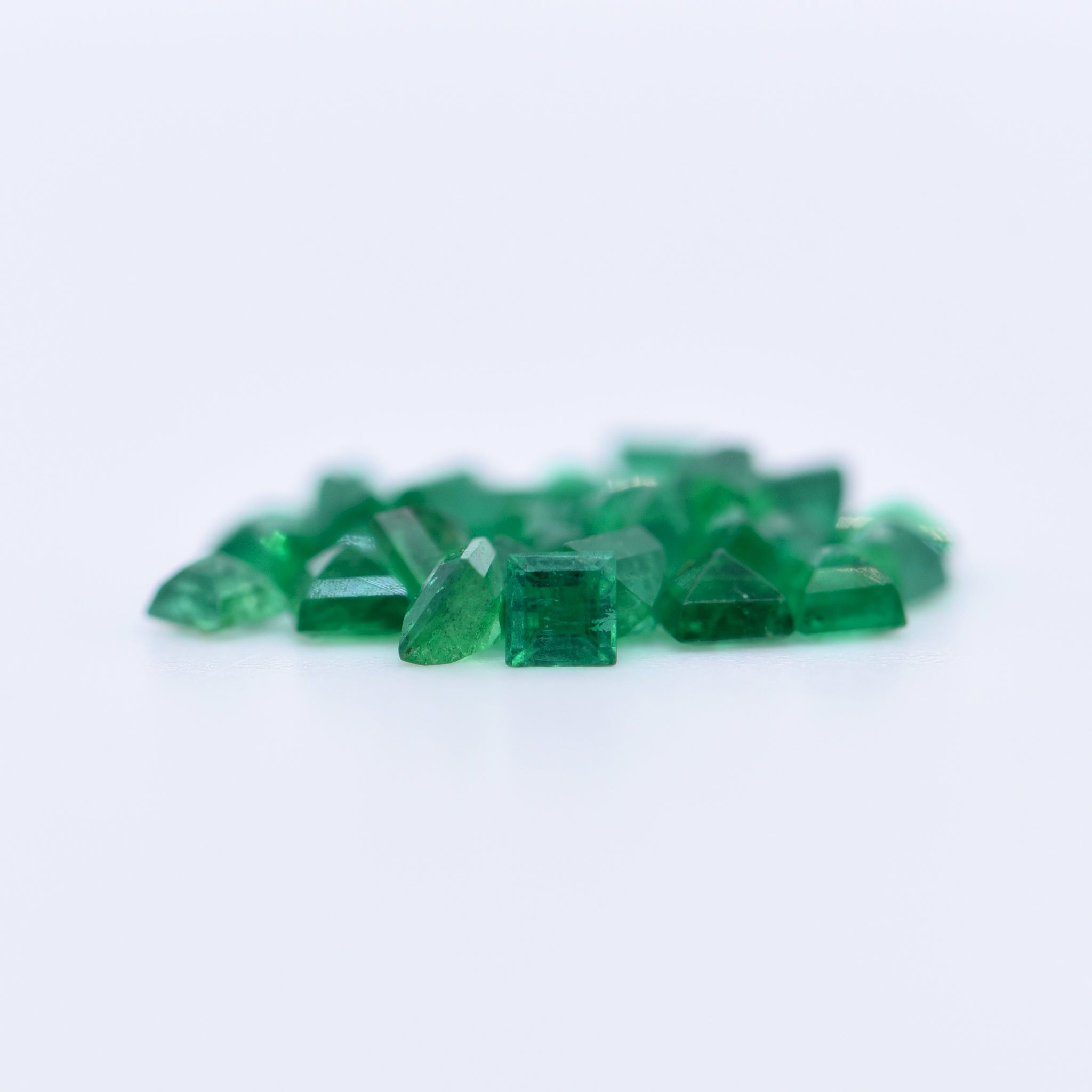 2.25x2.25 Square Step Cut Emeralds